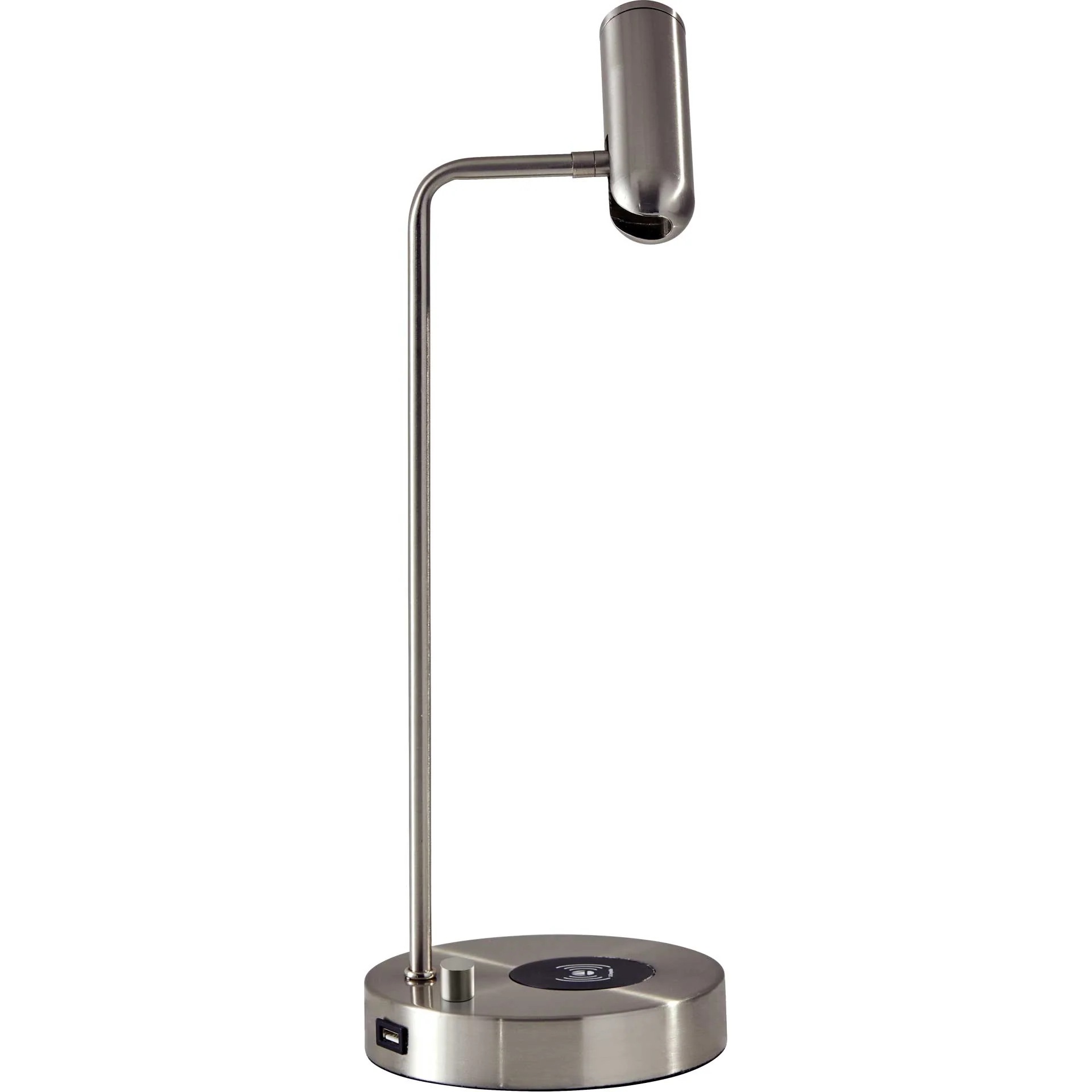 Kane Wireless Charge Desk Lamp Brushed Steel - Image 3