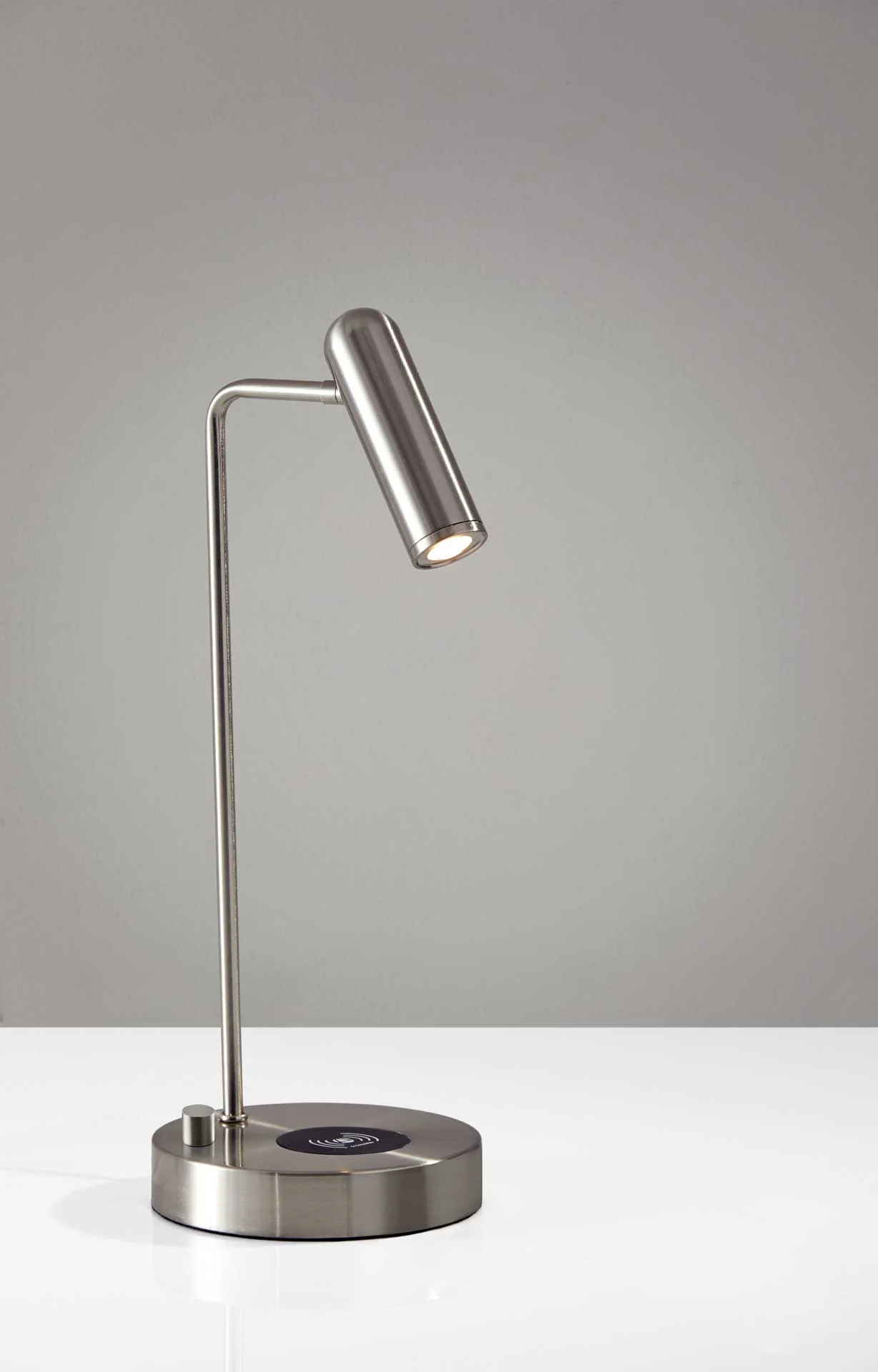 Kane Wireless Charge Desk Lamp Brushed Steel - Image 4