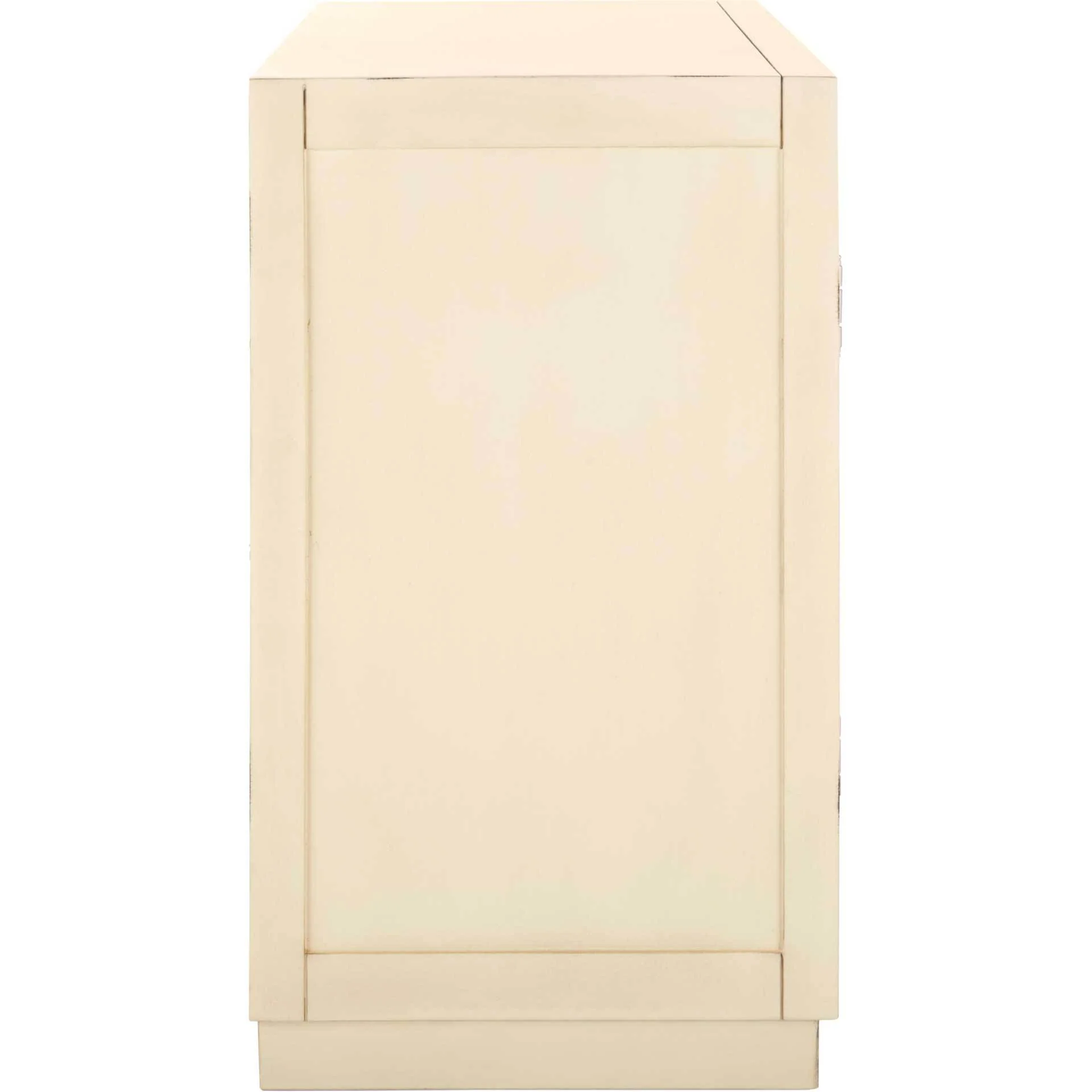 Kara 2 Door Chest Antique Beige/Nickel/Mirror - Image 3