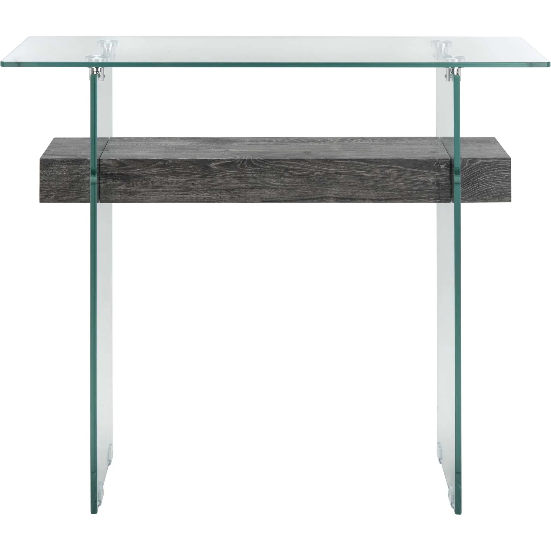 Karis Console Table Glass/Black Oak - Image 2