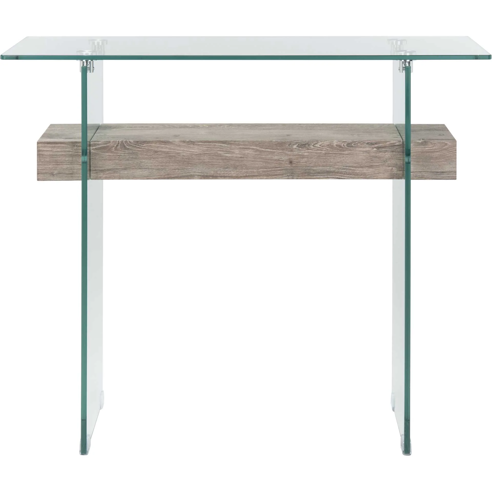 Karis Console Table Glass/Gray Oak - Image 2
