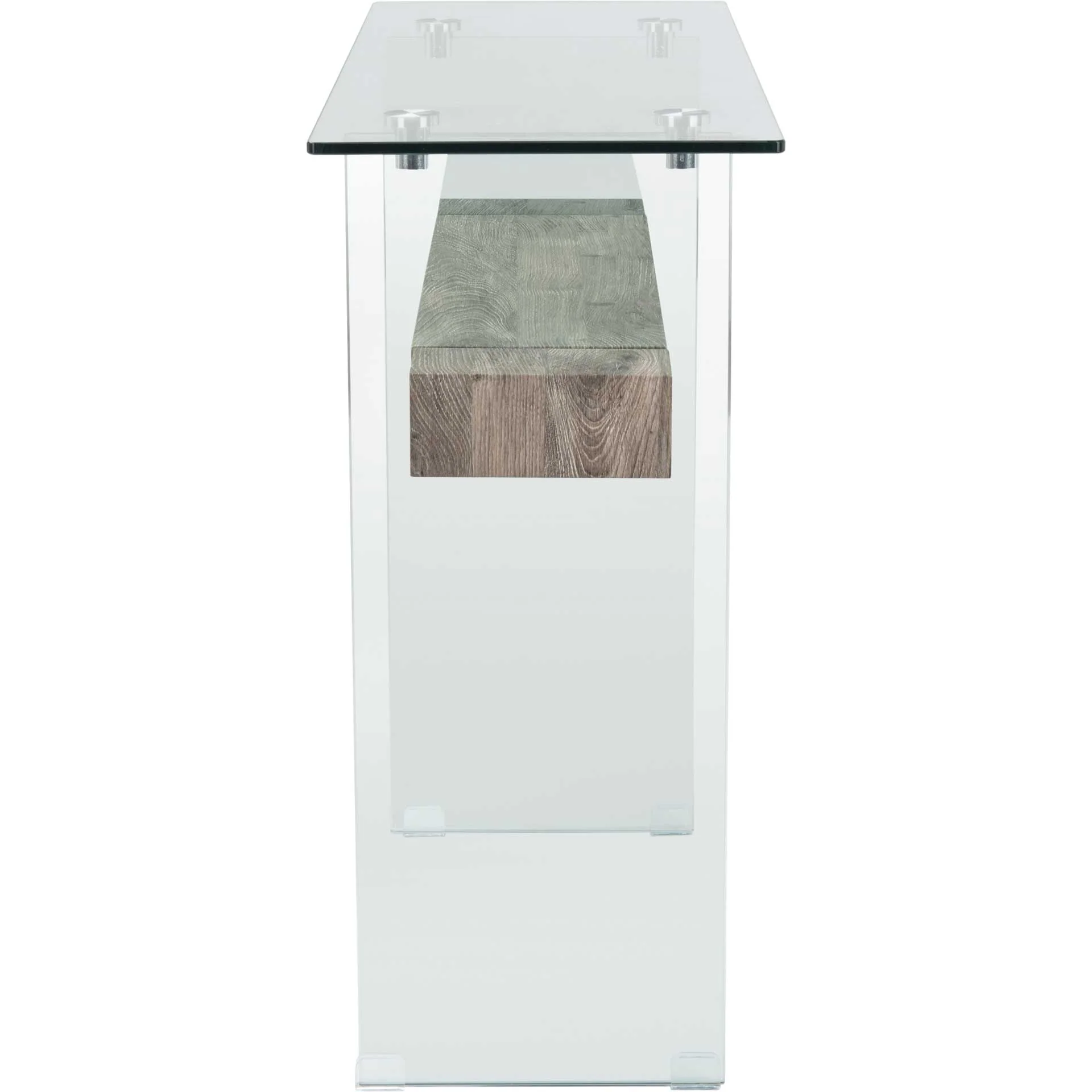 Karis Console Table Glass/Gray Oak - Image 3