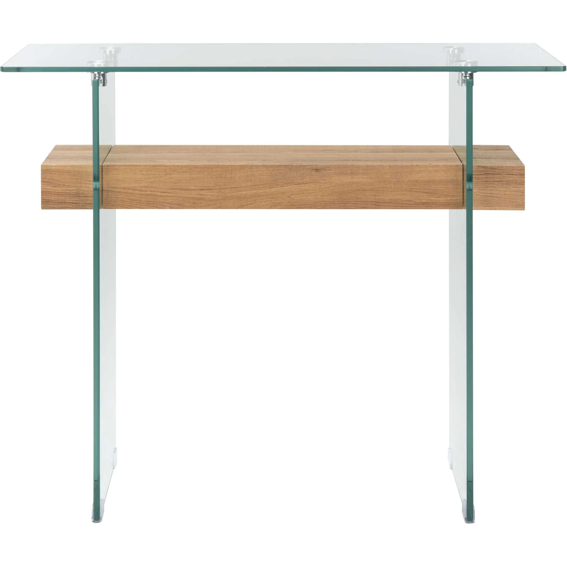 Karis Console Table Glass/Natural Brown - Image 2