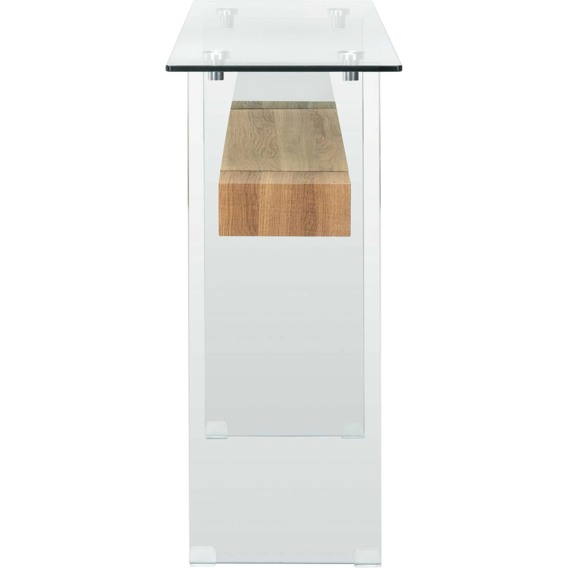 Karis Console Table Glass/Natural Brown - Image 3