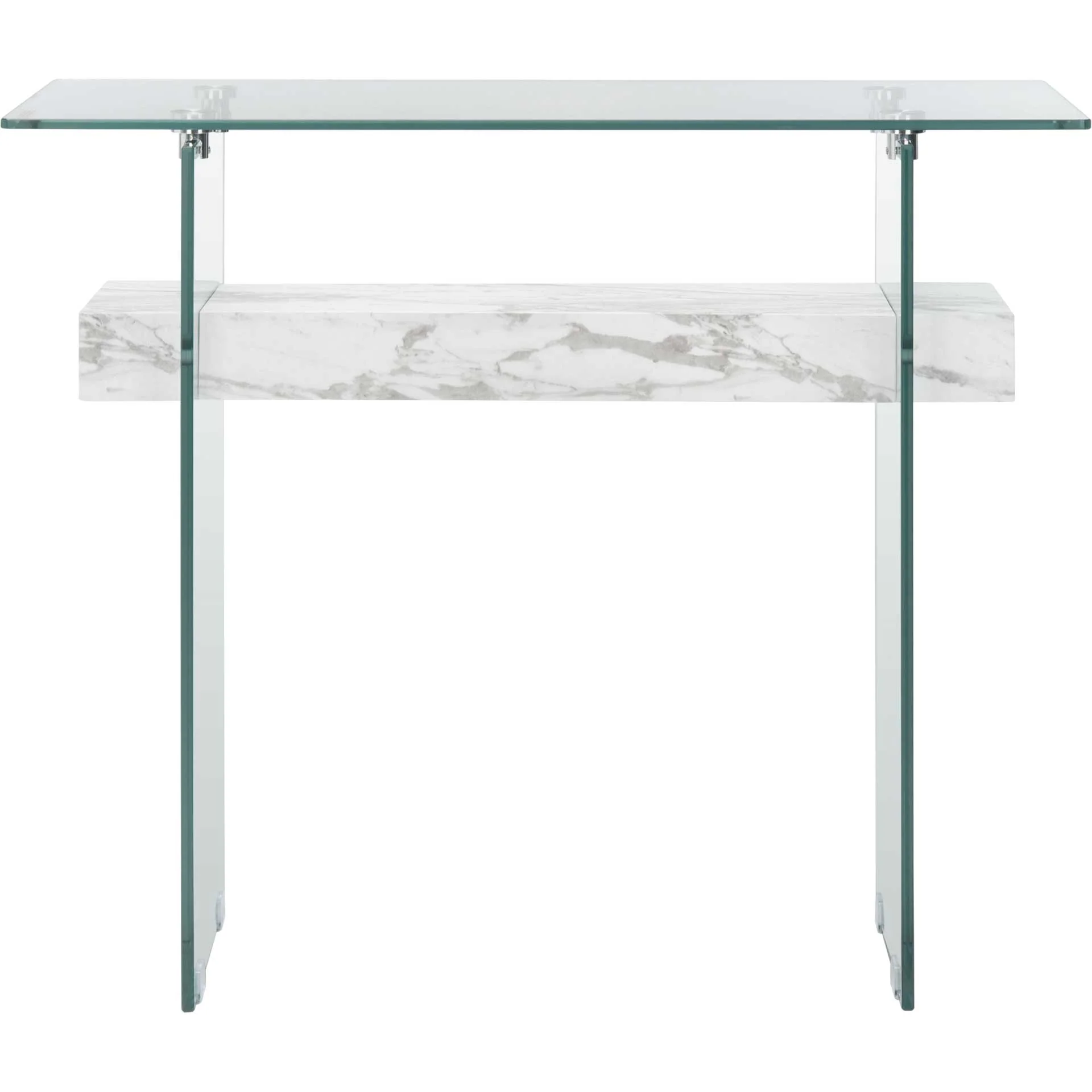 Karis Console Table Glass/White - Image 2