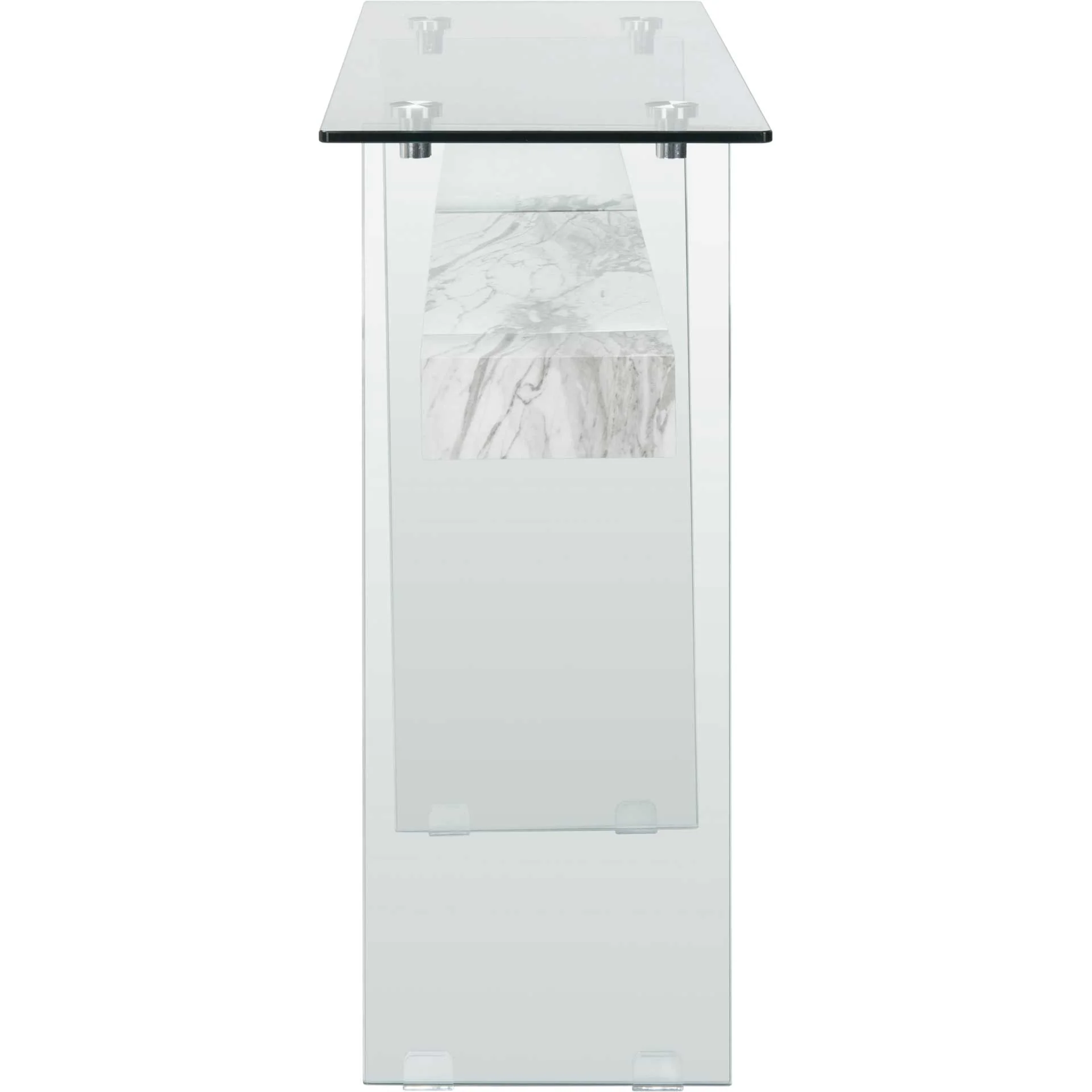 Karis Console Table Glass/White - Image 3