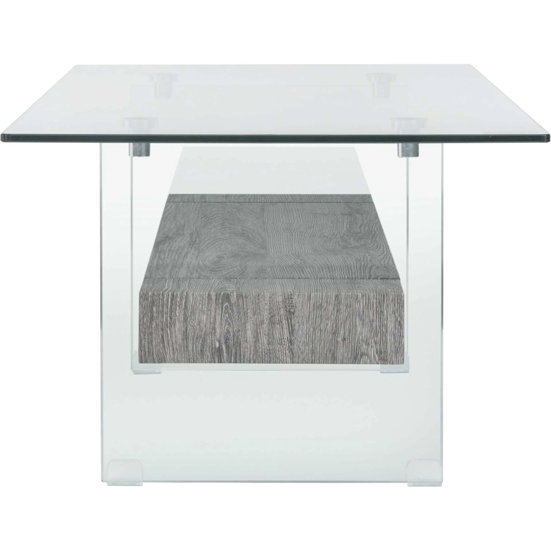 Karis Glass Coffee Table Glass/Black Oak - Image 3
