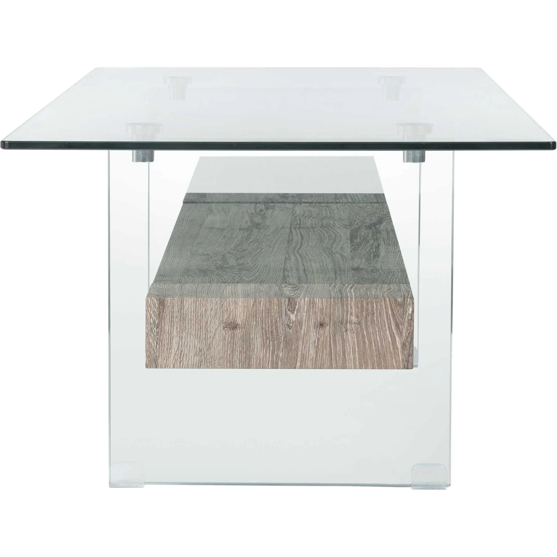 Karis Glass Coffee Table Glass/Gray Oak - Image 3