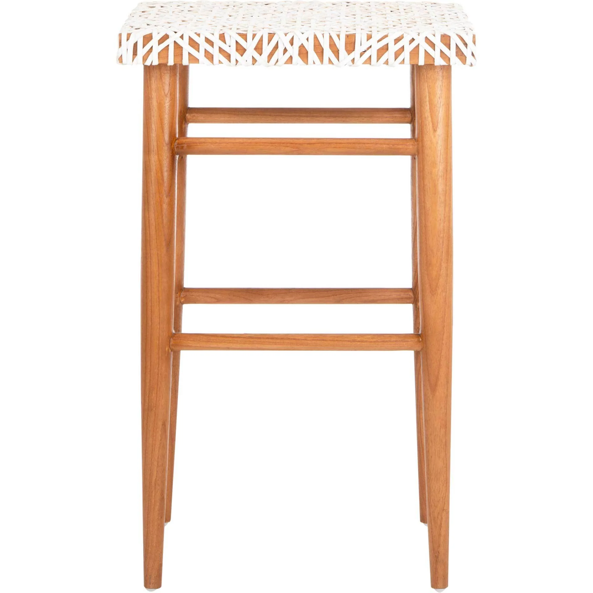 Karla Woven Leather Bar Stool - Image 2