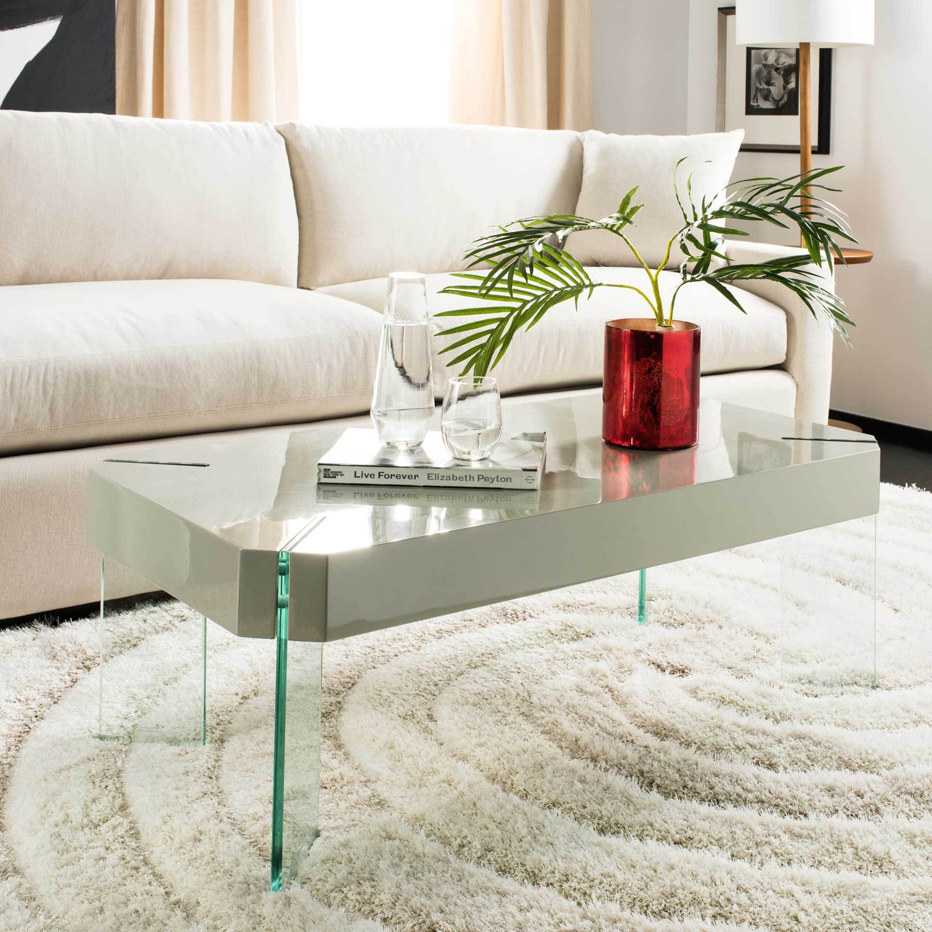 Kasen Glass Leg Coffee Table - Image 4