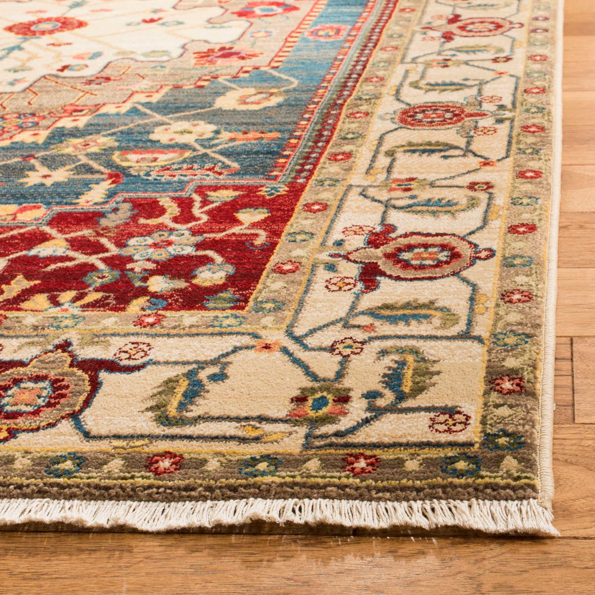 Kashan Blue/Ivory Area Rug - Image 2