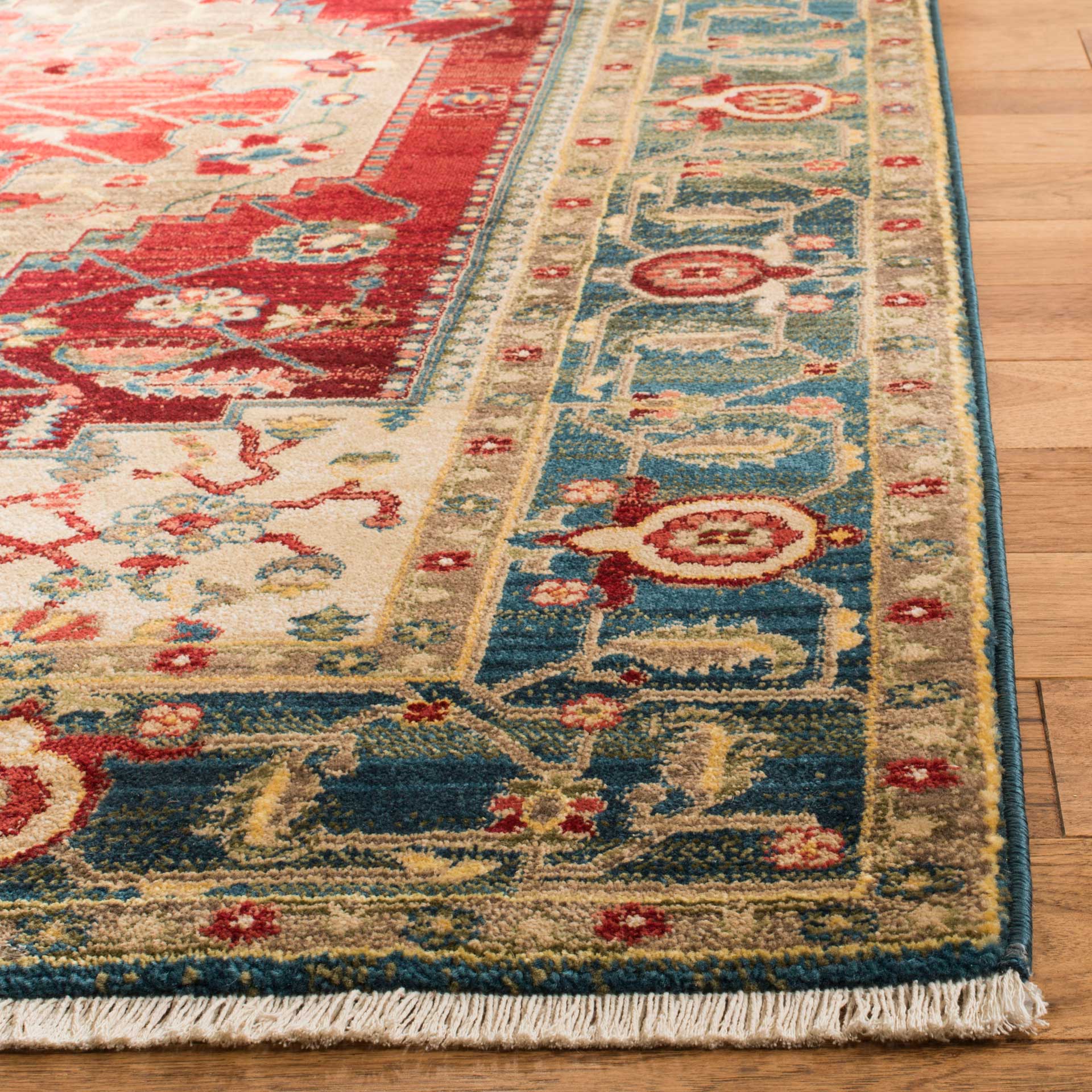 Kashan Blue/Red Area Rug - Image 2
