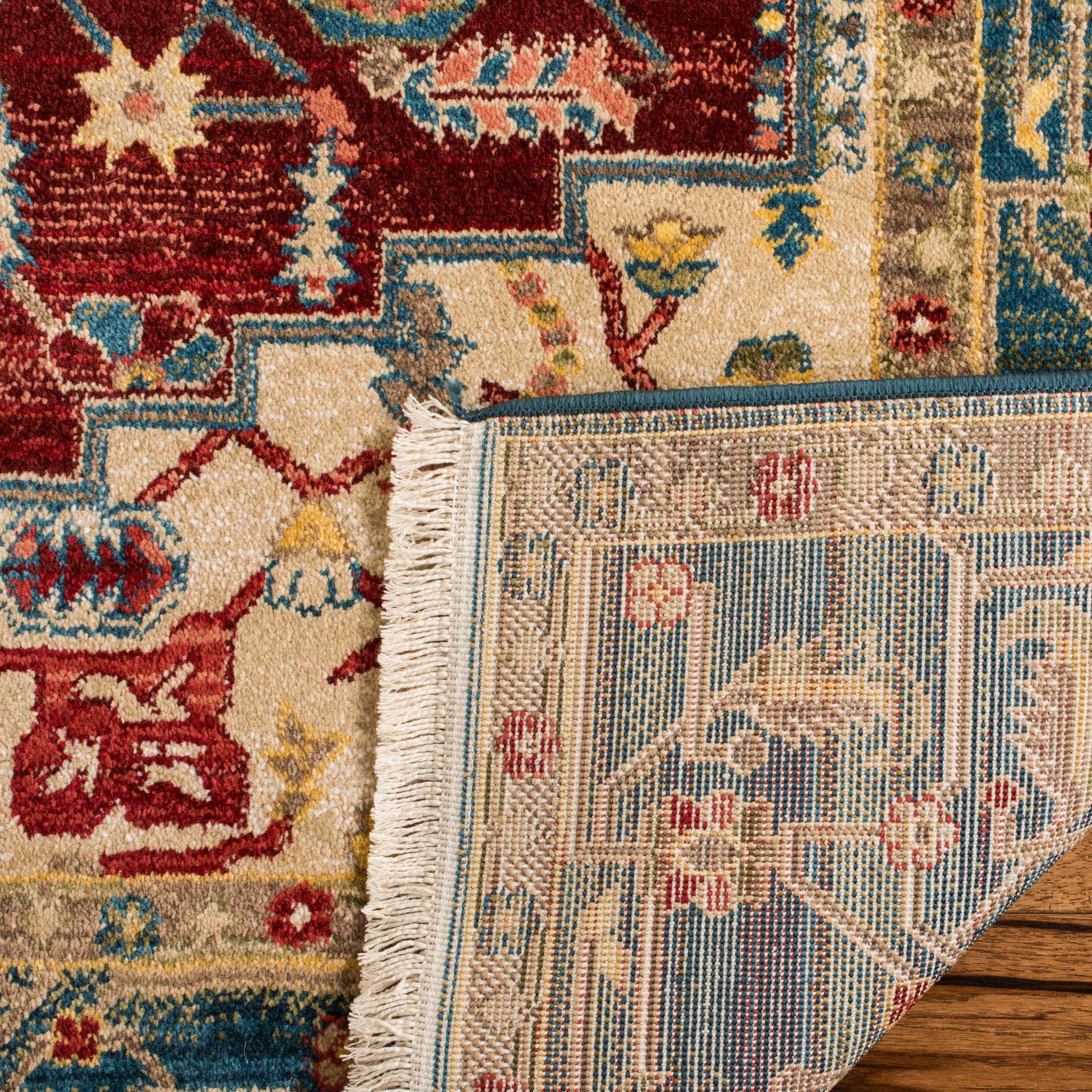 Kashan Blue/Red Area Rug - Image 3