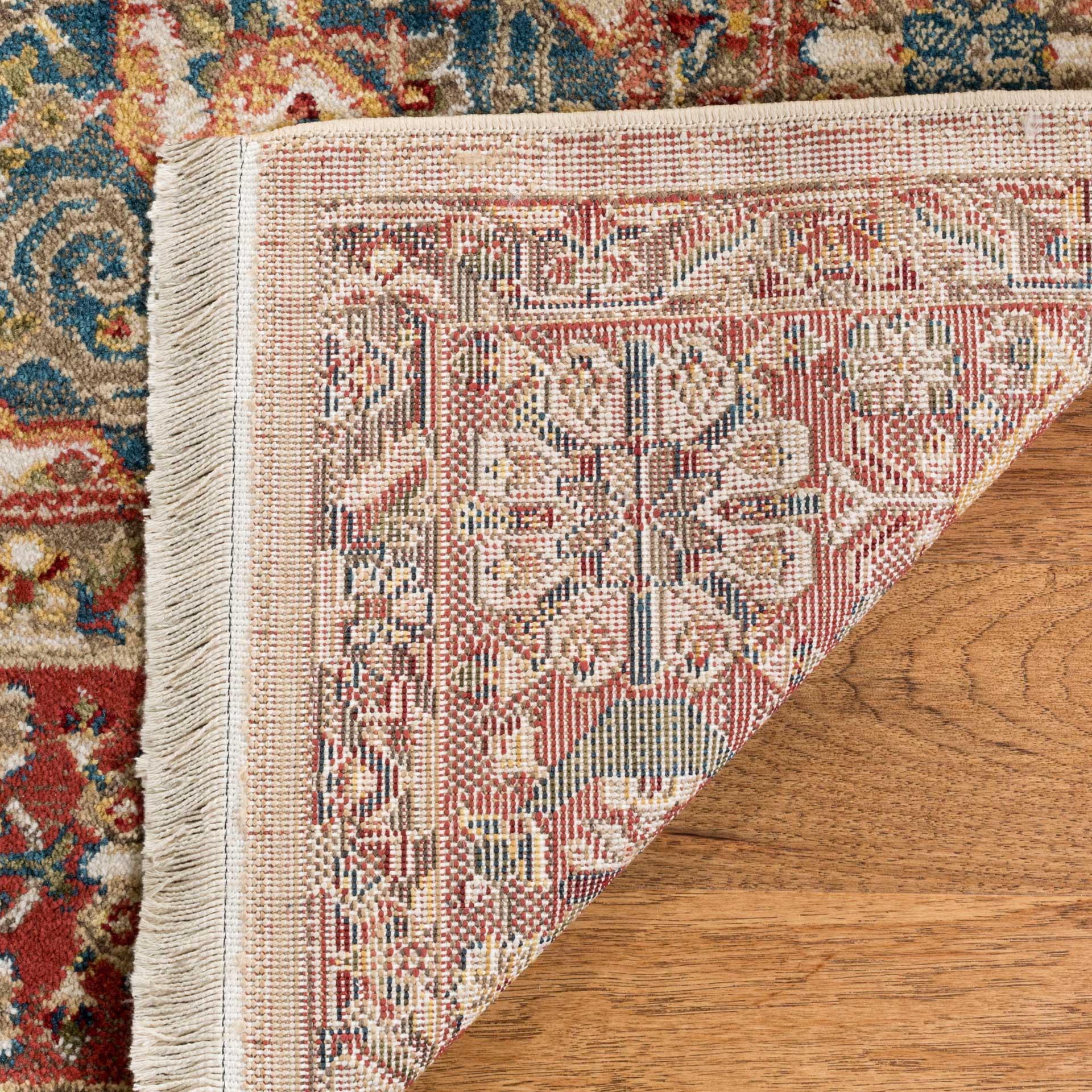 Kashan Ivory/Blue Area Rug - Image 4