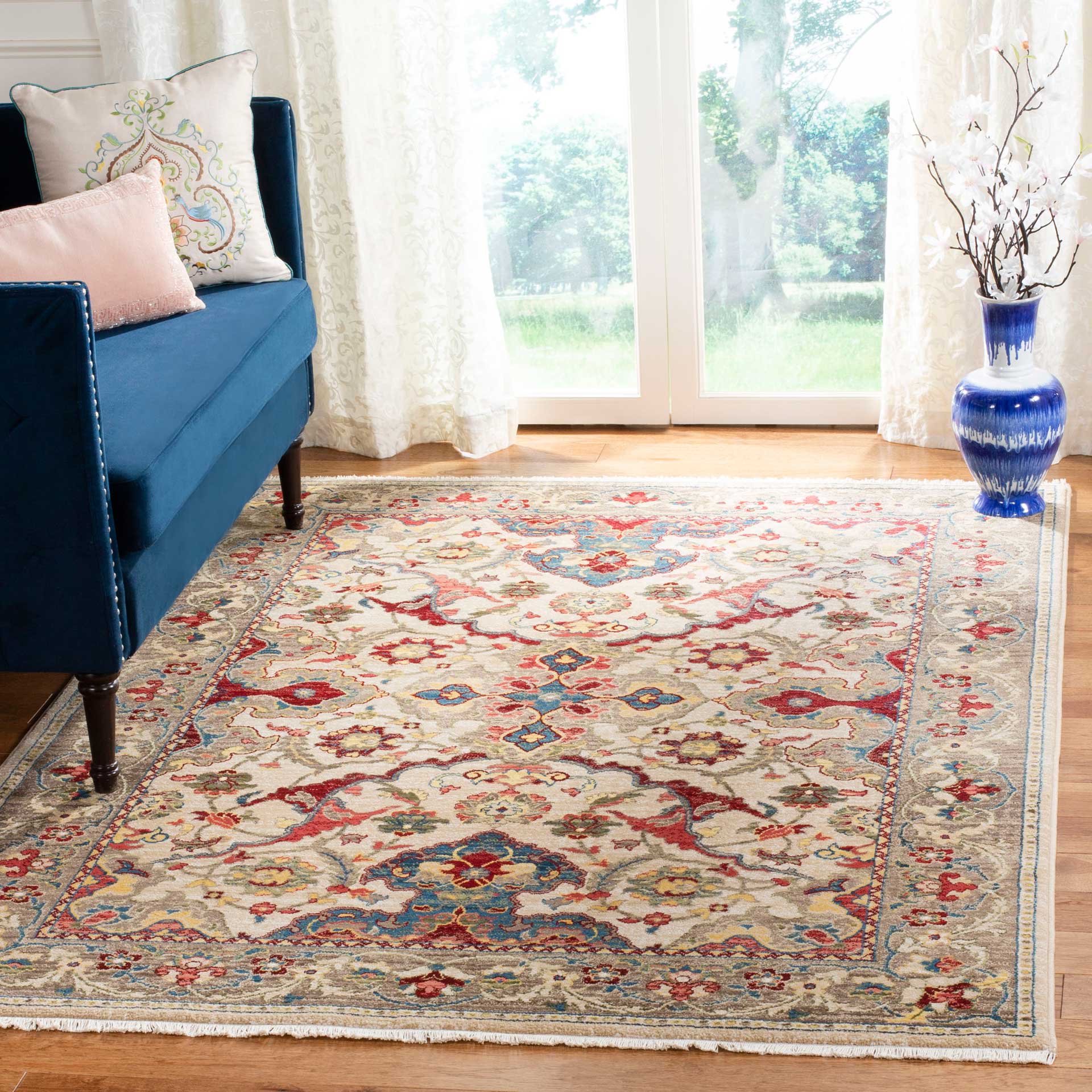 Kashan Ivory/Taupe Area Rug - Image 4
