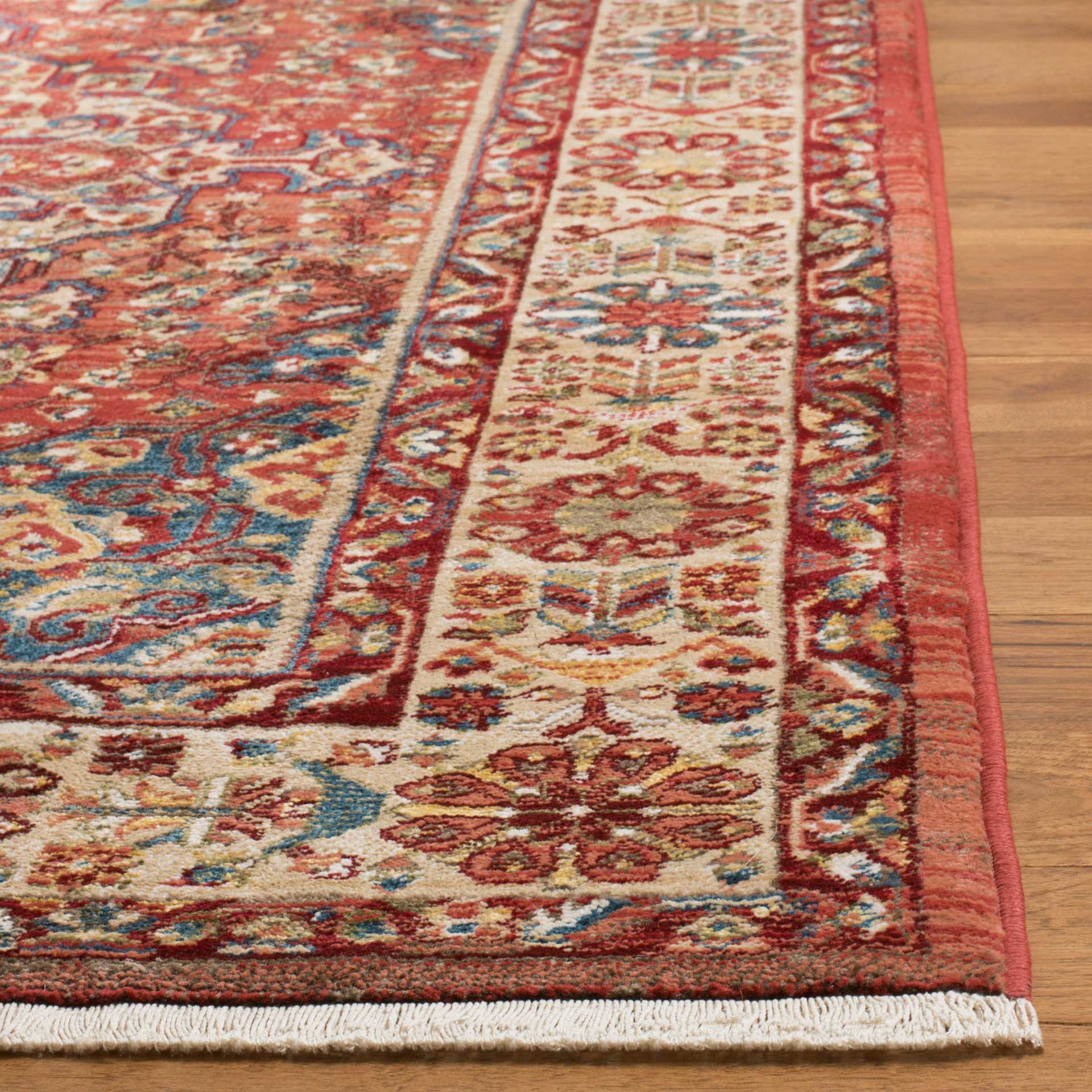 Kashan Red/Ivory Area Rug - Image 3