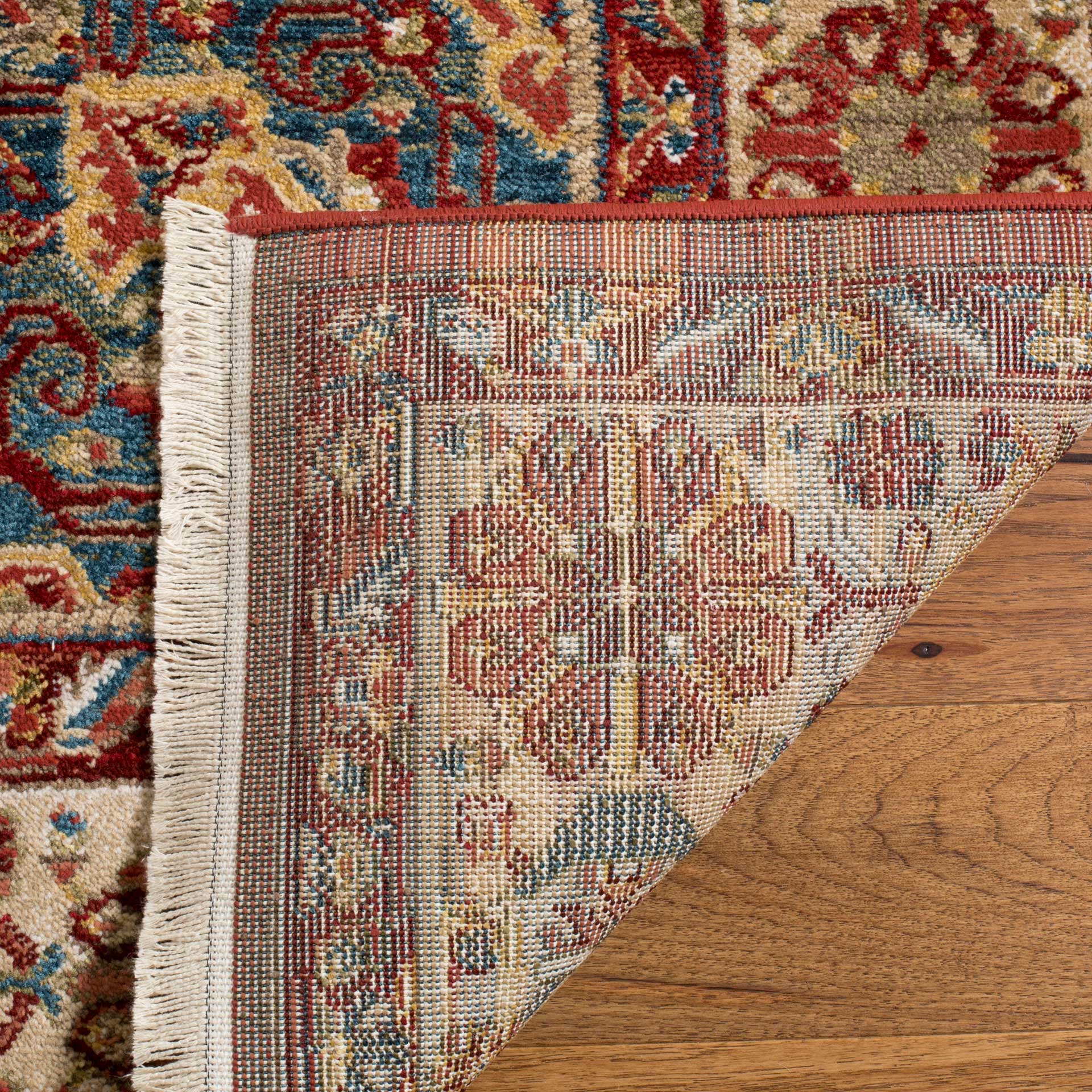 Kashan Red/Ivory Area Rug - Image 4