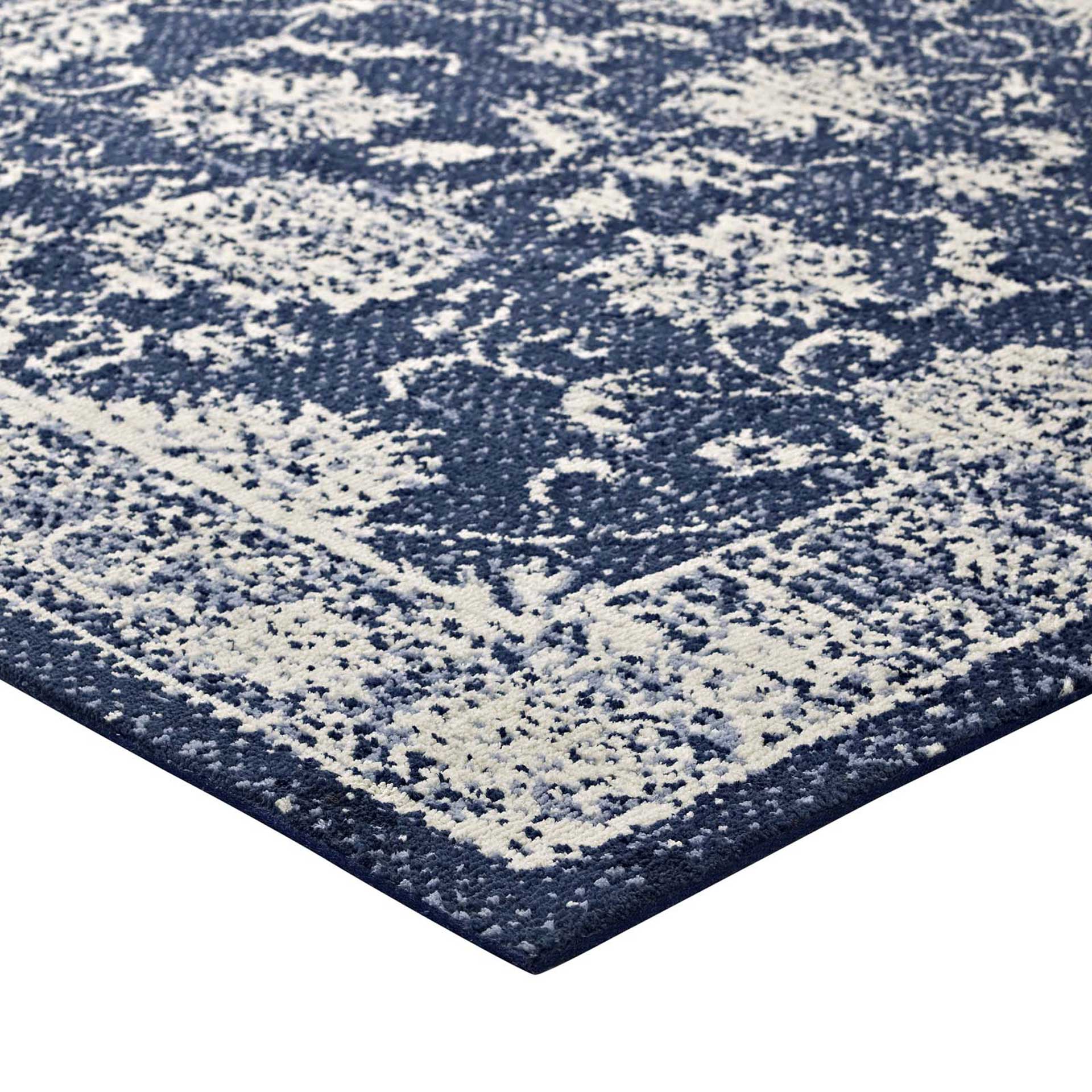 Kavin Area Rug Dark Blue/Ivory - Image 2