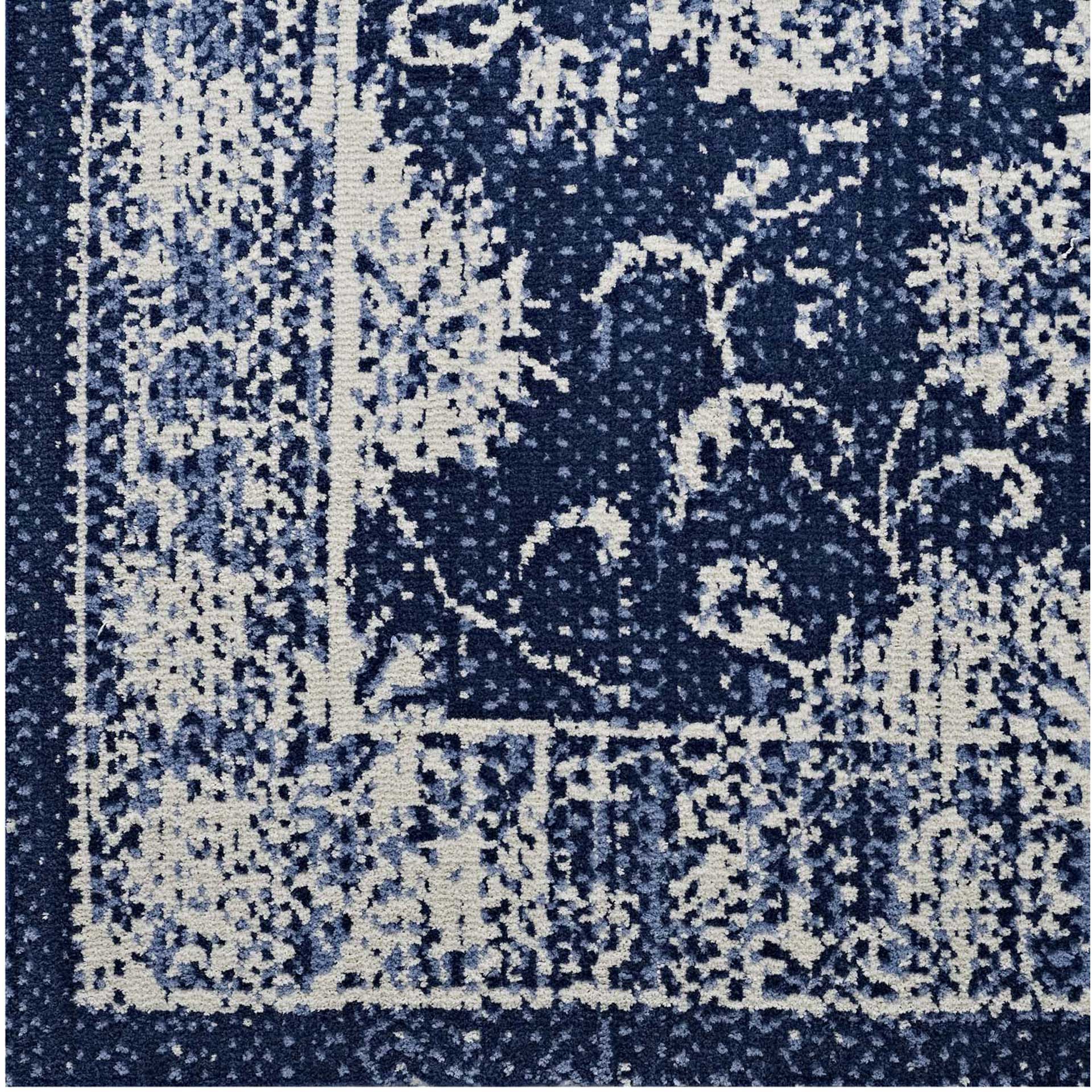 Kavin Area Rug Dark Blue/Ivory - Image 3
