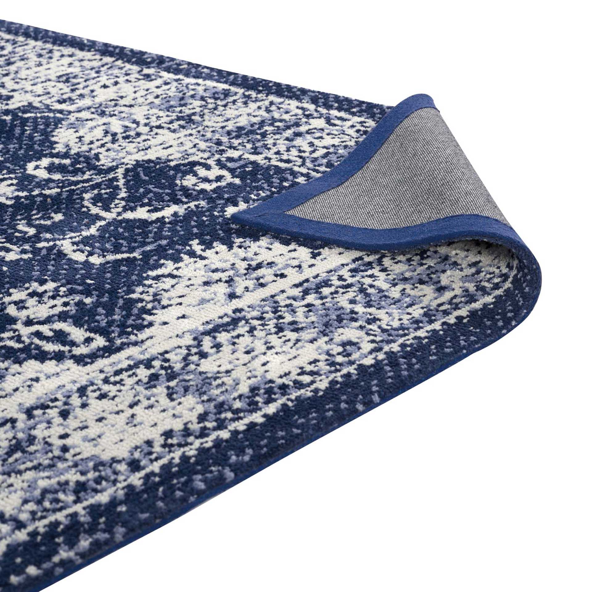 Kavin Area Rug Dark Blue/Ivory - Image 4
