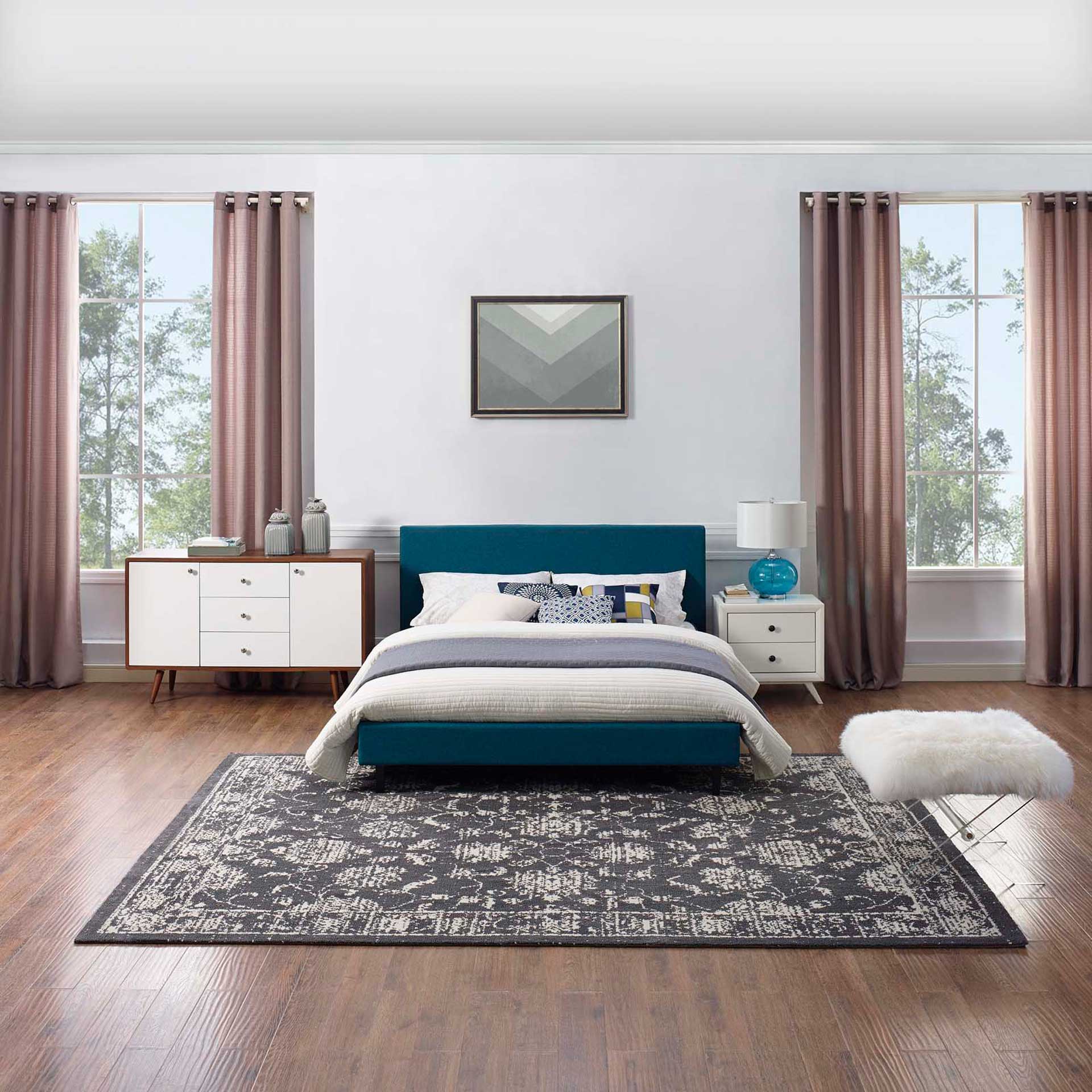 Kavin Area Rug Dark Gray/Ivory - Image 6