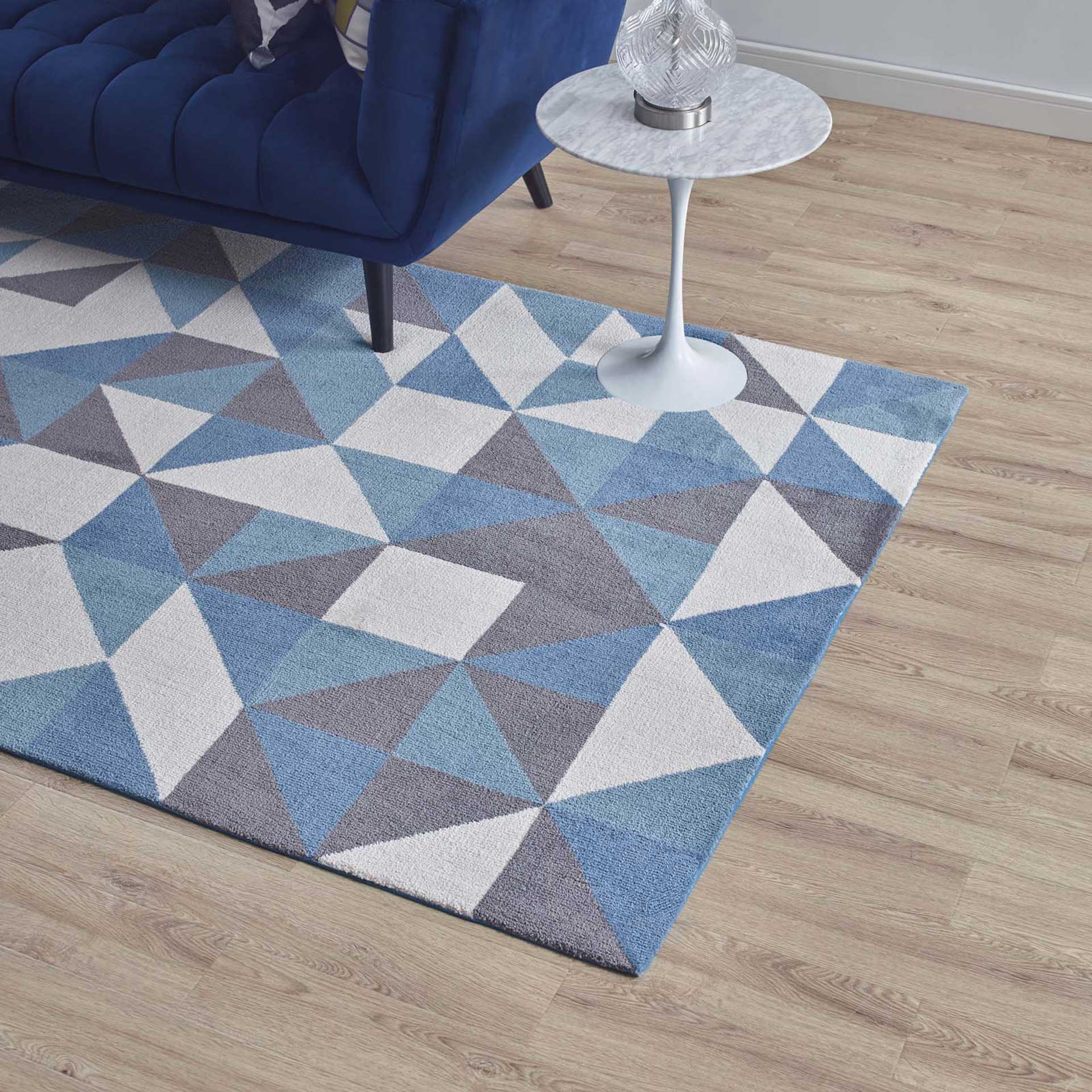 Kayes Area Rug Blue/White/Gray - Image 5