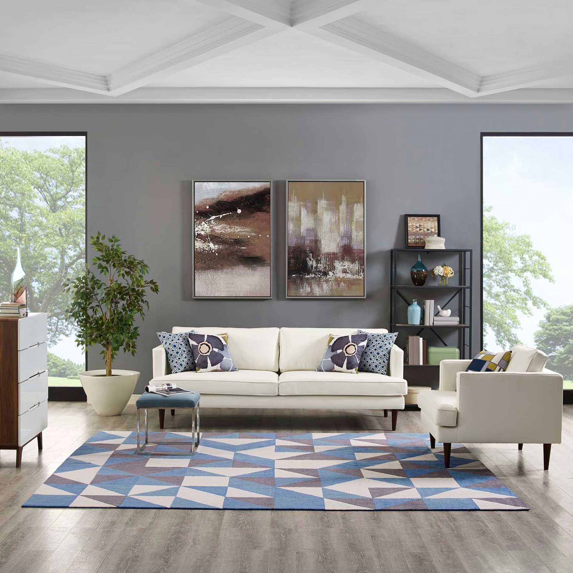 Kayes Area Rug Blue/White/Gray - Image 6
