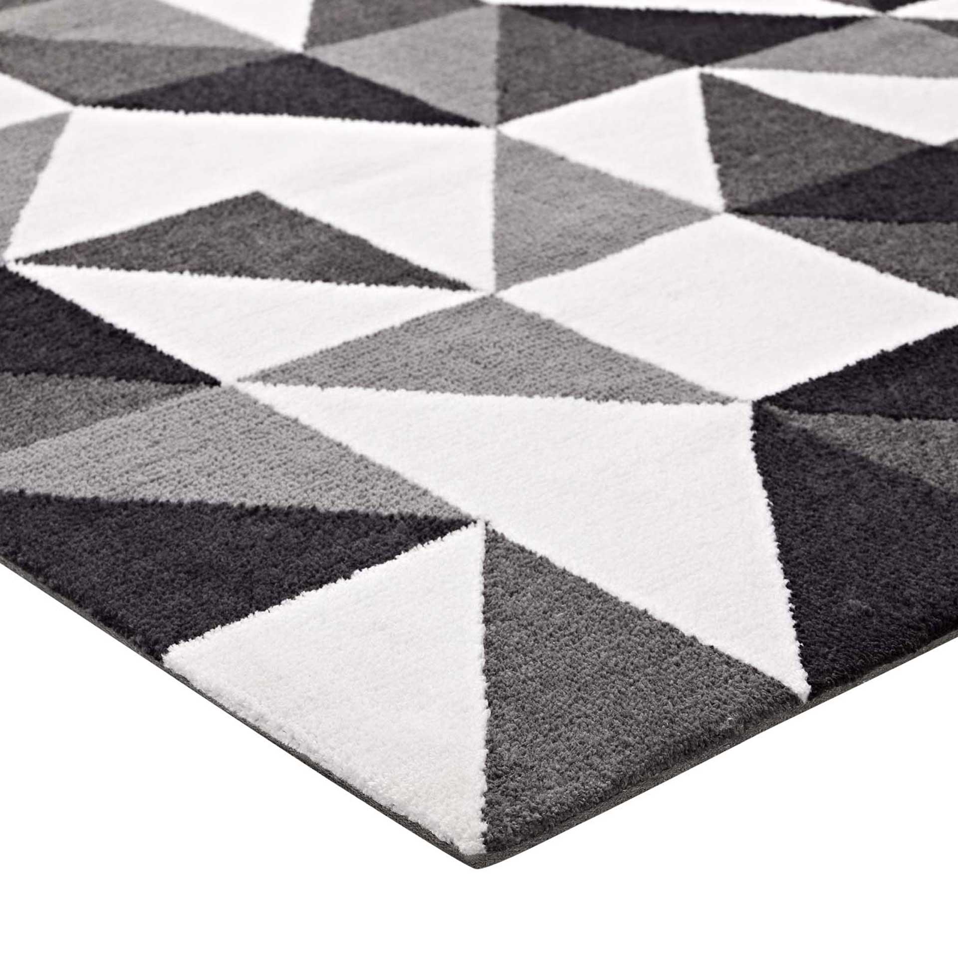 Kayes Mosaic Area Rug Black/Gray/White - Image 2