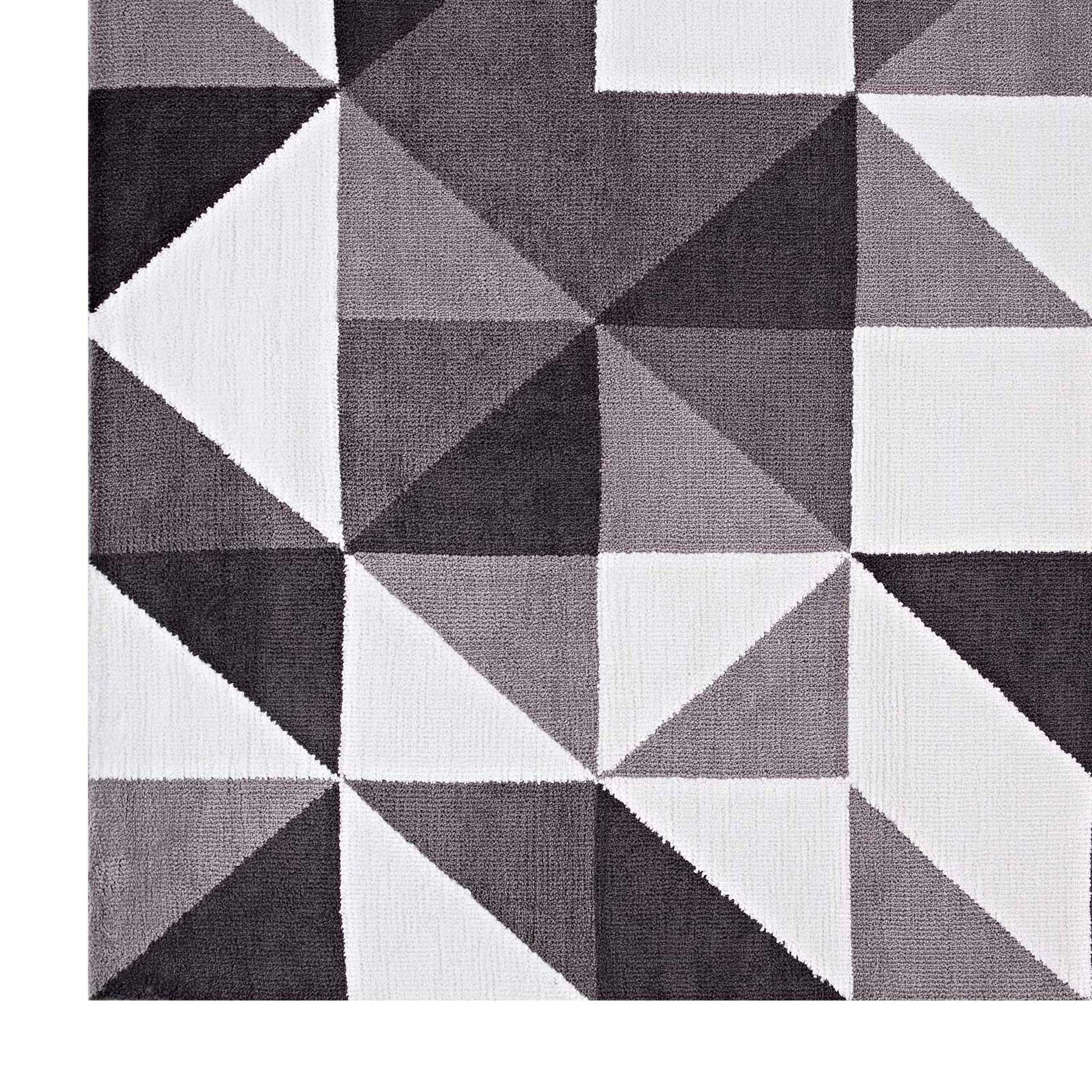 Kayes Mosaic Area Rug Black/Gray/White - Image 3