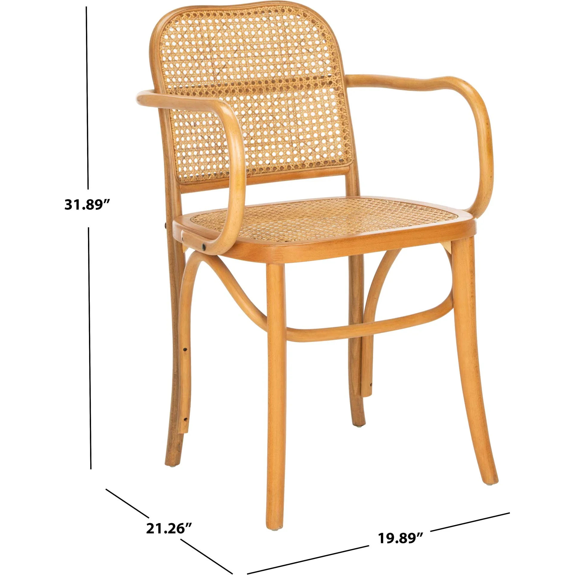 Keanu Cane Dining Chair Natural - Image 7