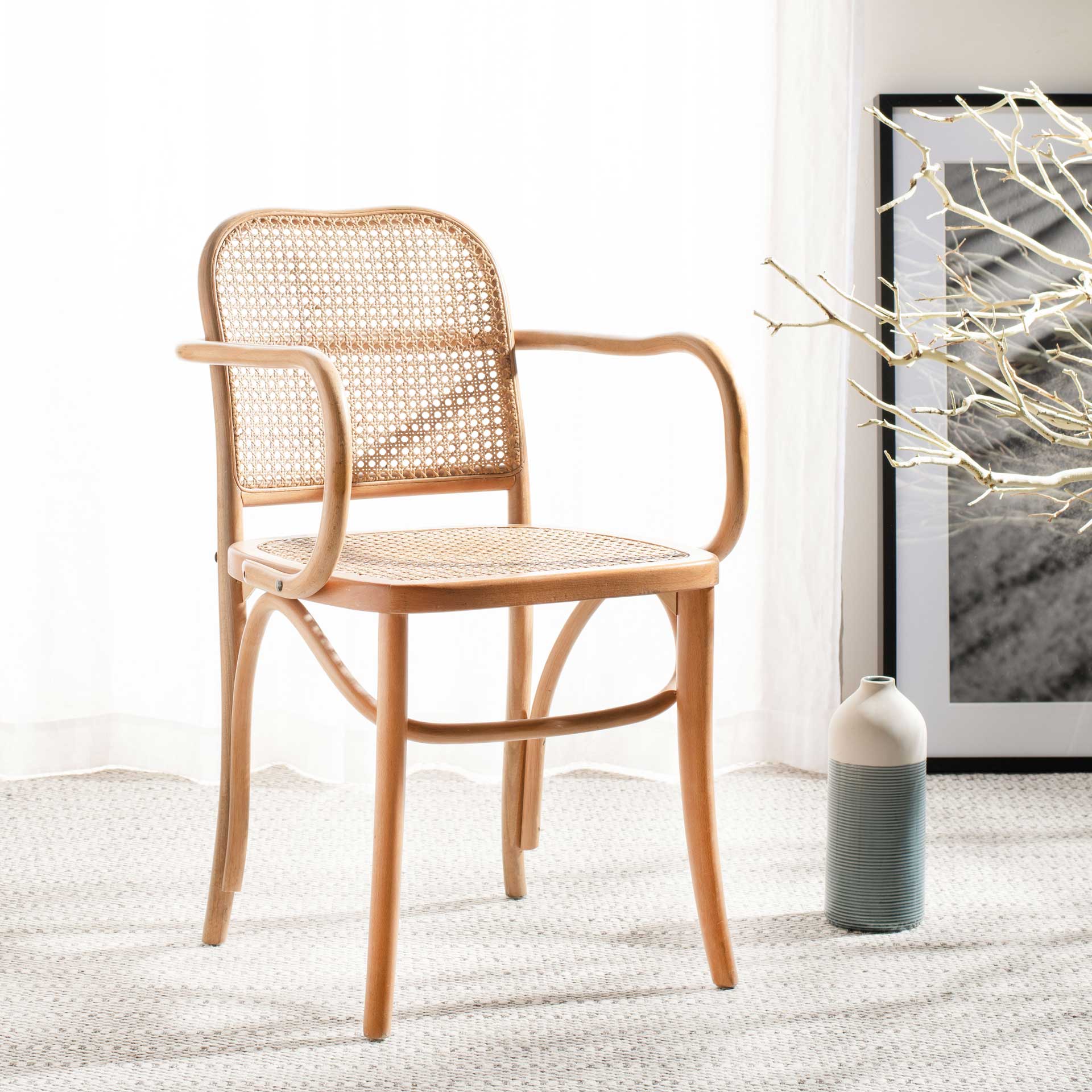 Keanu Cane Dining Chair Natural - Image 8