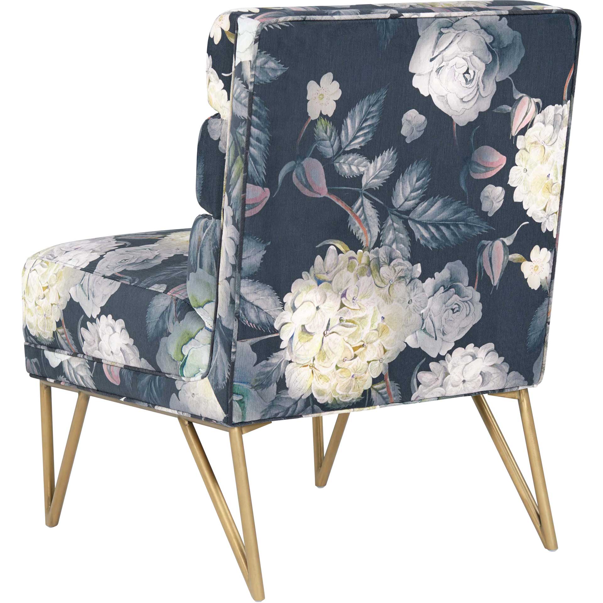 Keaton Floral Velvet Chair Multi - Image 3