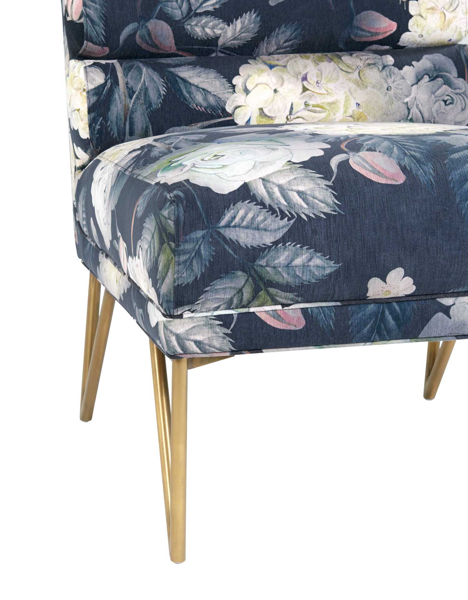 Keaton Floral Velvet Chair Multi - Image 4