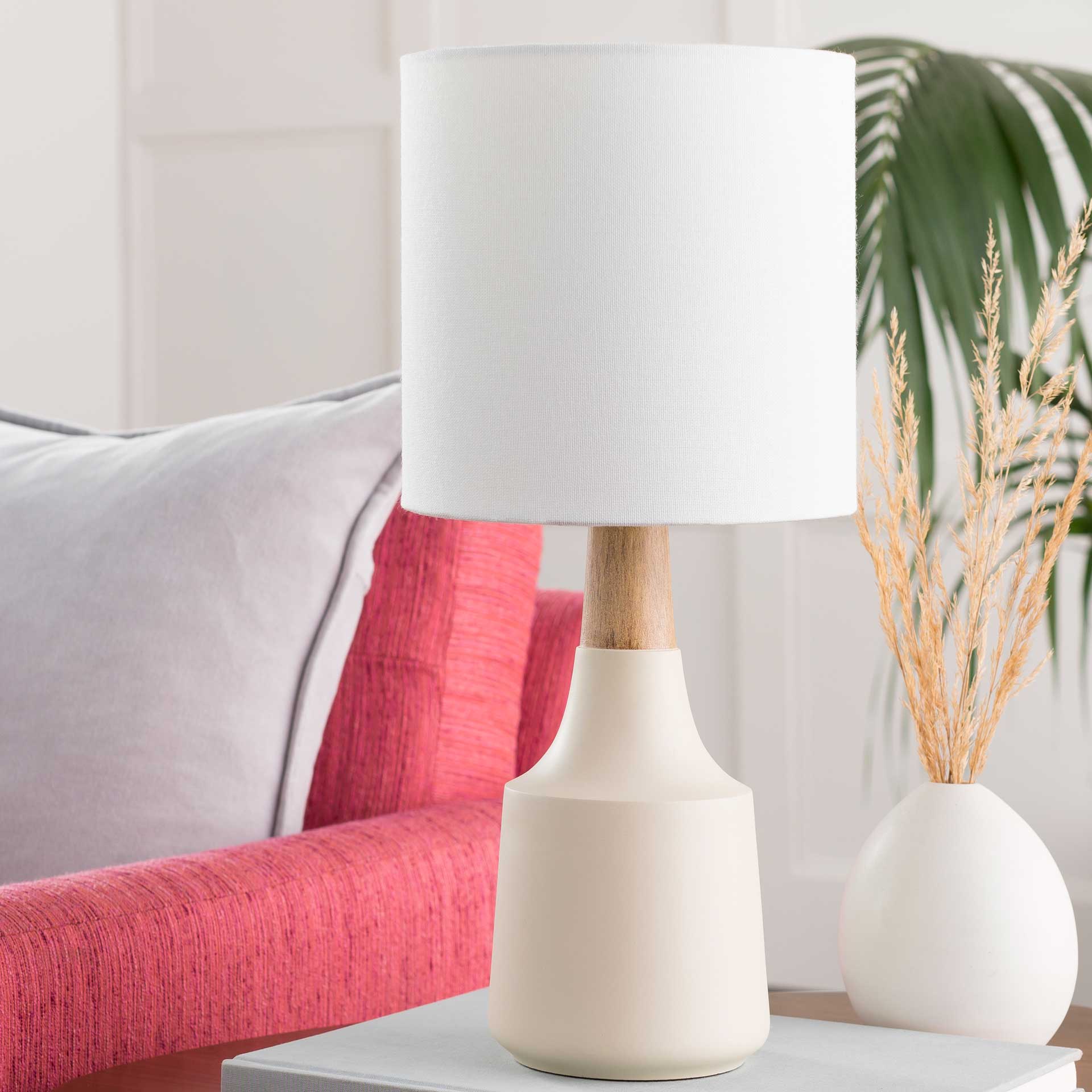 Keaton Table Lamp Ivory/White/Tan - Image 5