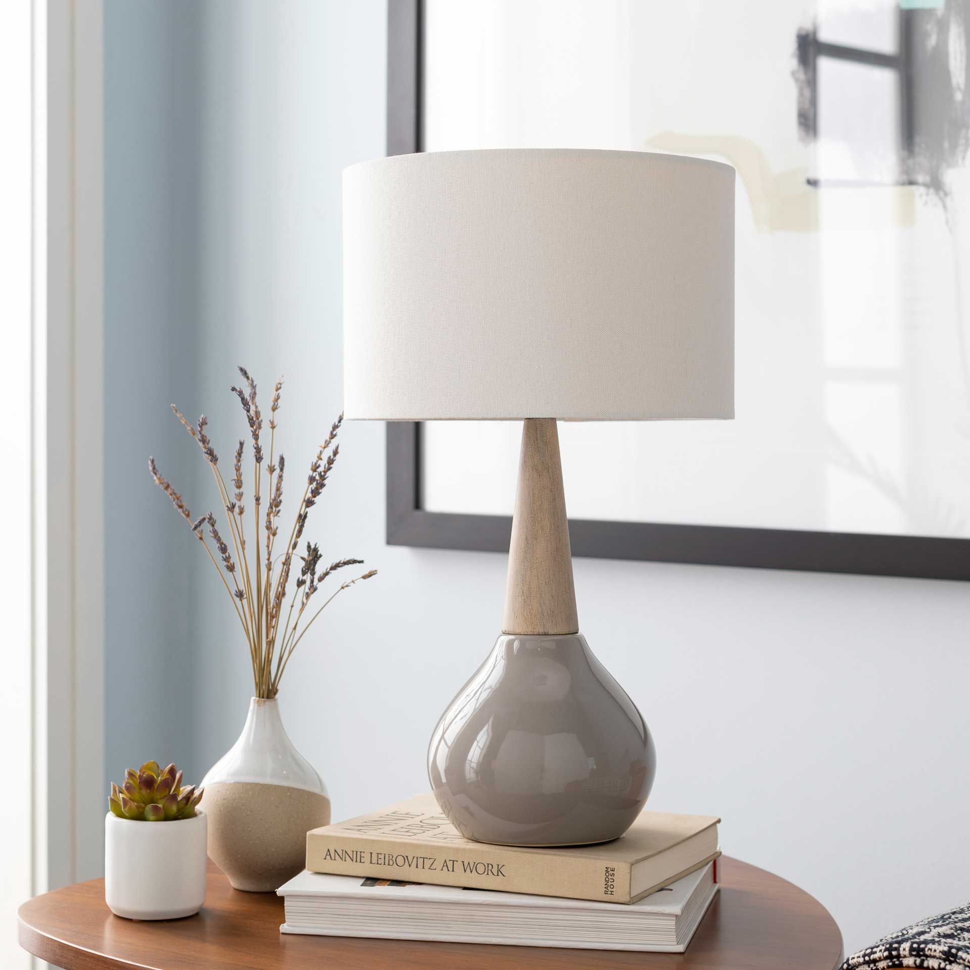 Keaton Table Lamp Medium Gray/White - Image 5