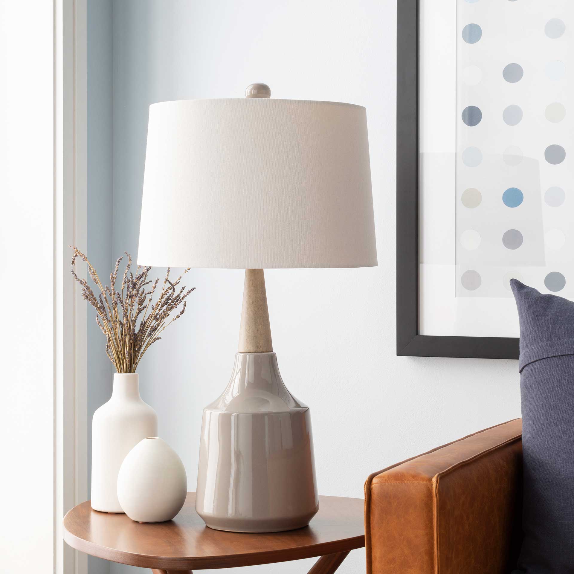 Keaton Table Lamp White/Medium Gray - Image 7