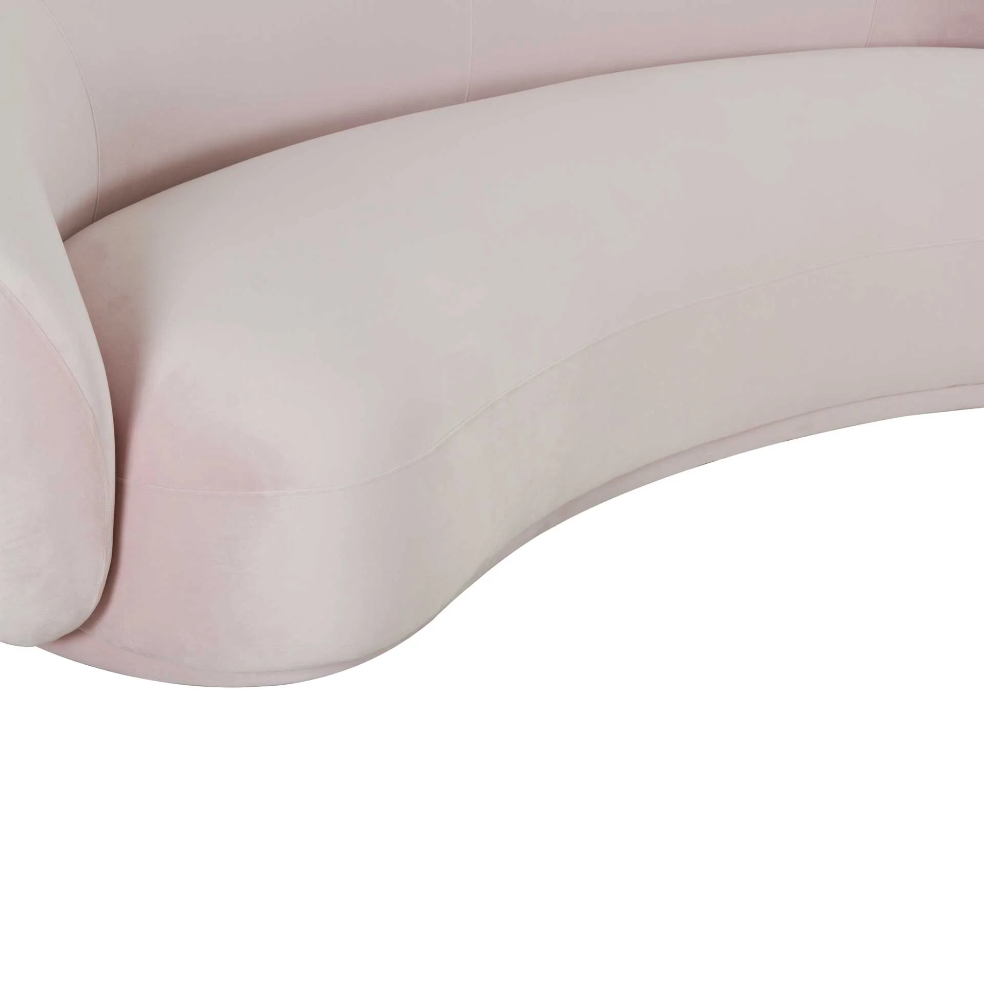 Keelin Velvet Sofa Blush - Image 4