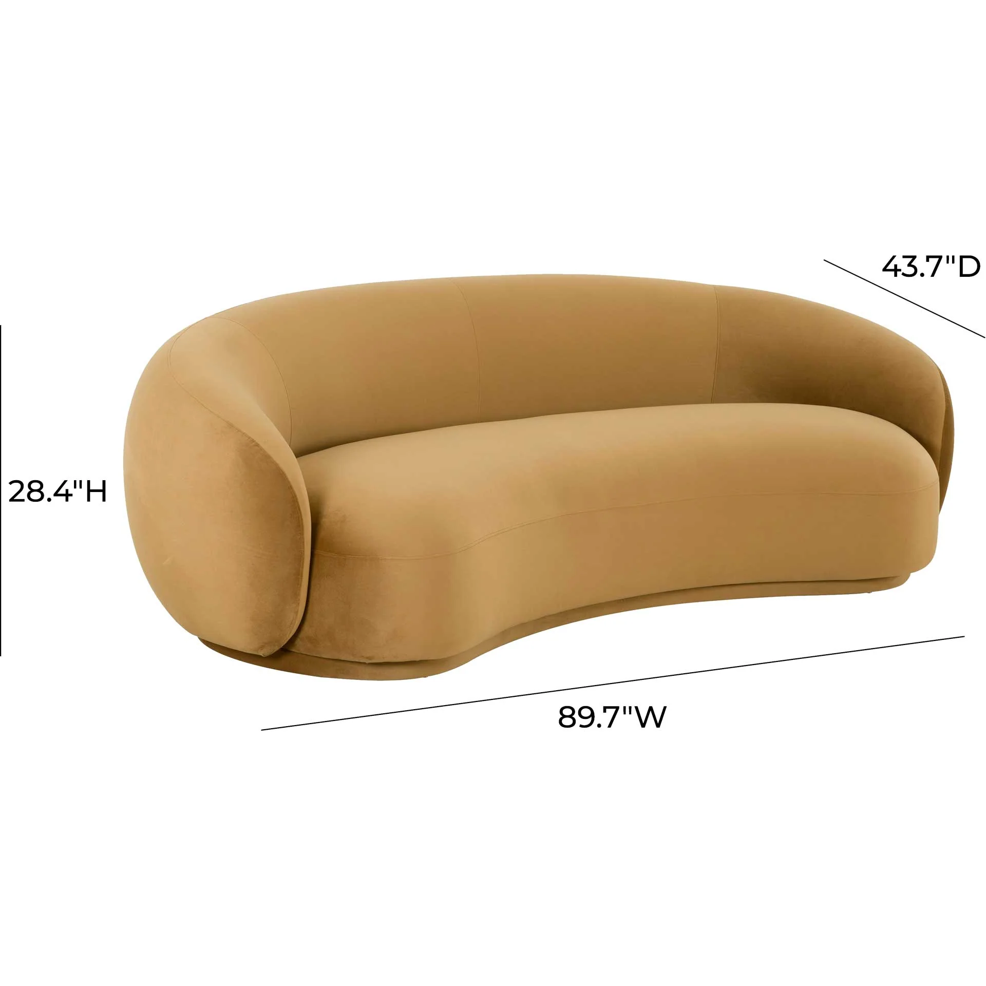 Keelin Velvet Sofa Cognac - Image 5