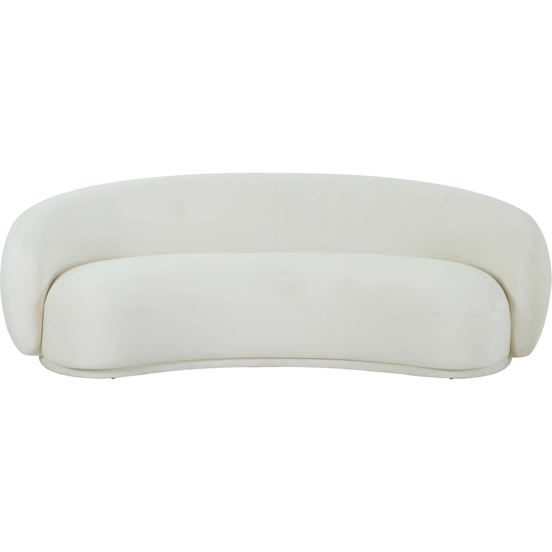 Keelin Velvet Sofa Cream - Image 2