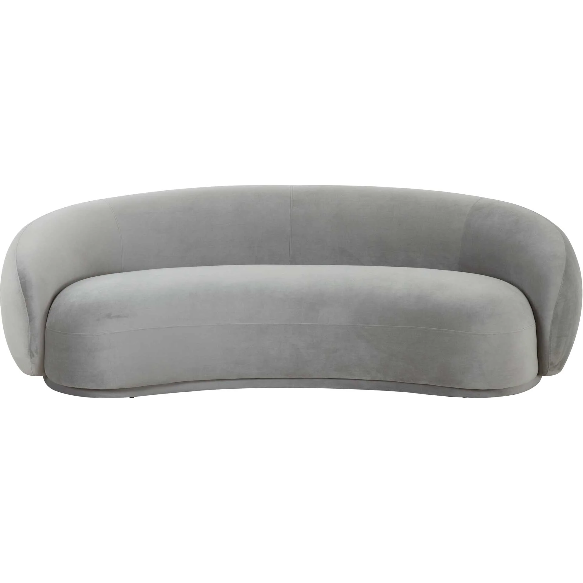 Keelin Velvet Sofa Light Gray - Image 2