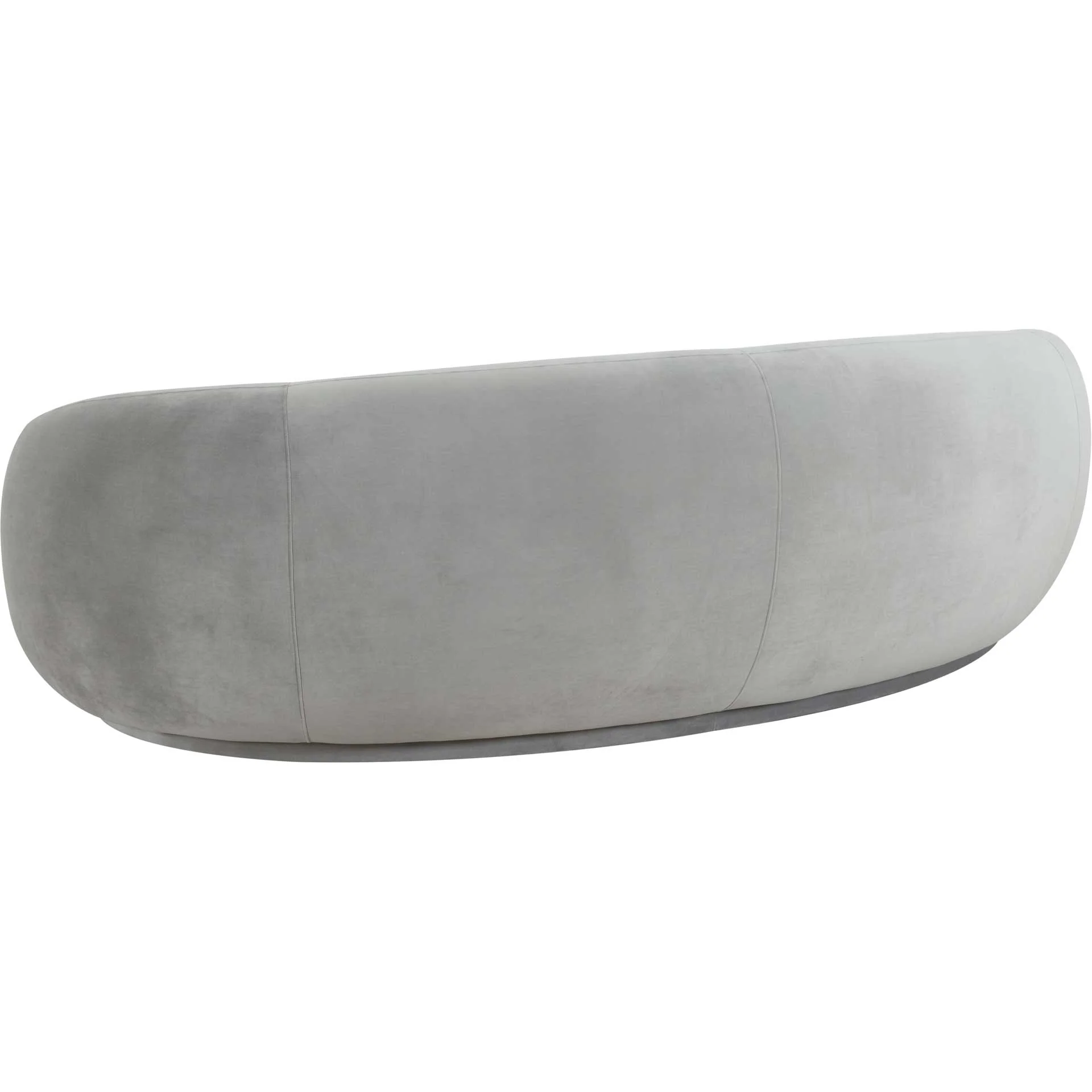 Keelin Velvet Sofa Light Gray - Image 3