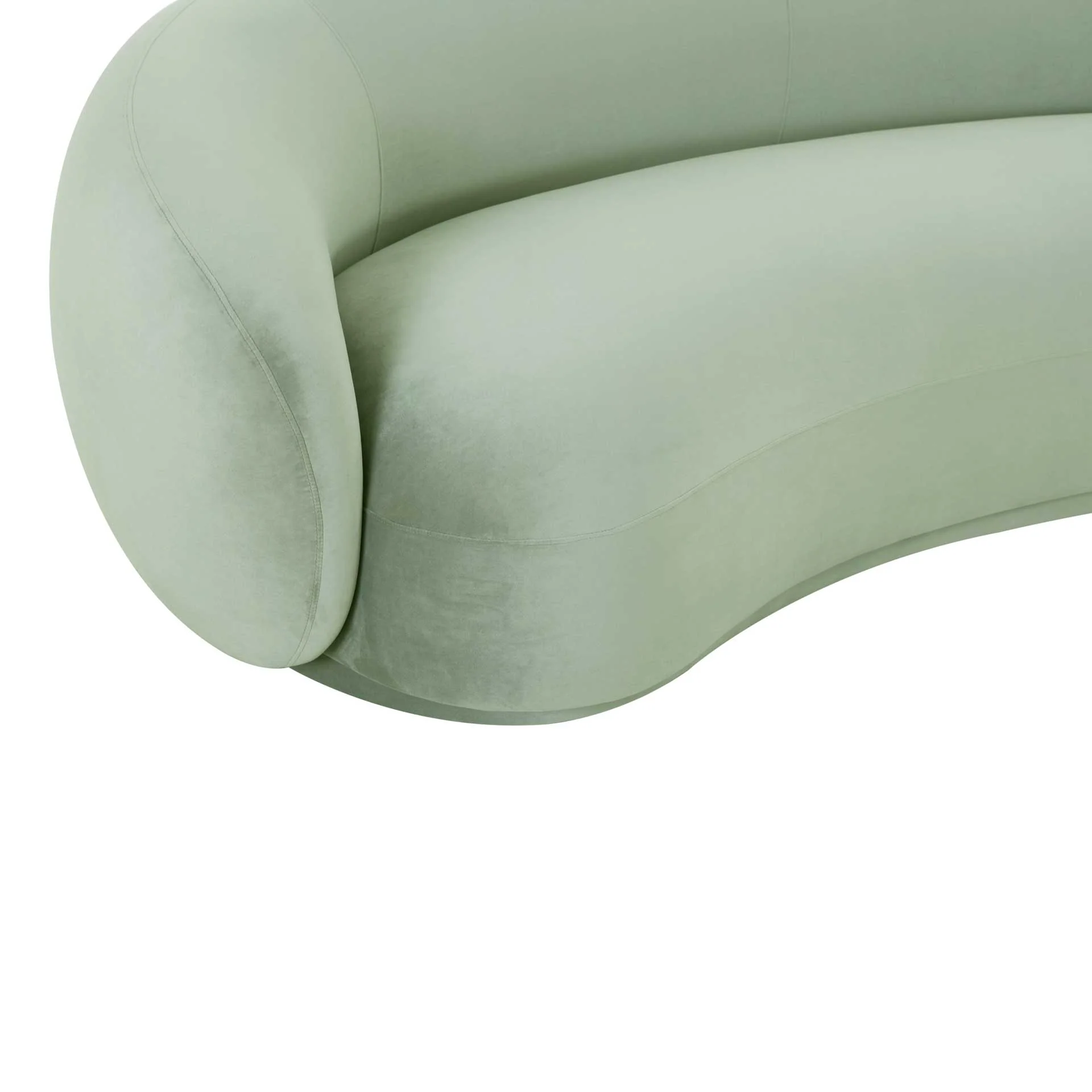 Keelin Velvet Sofa Moss Green - Image 4