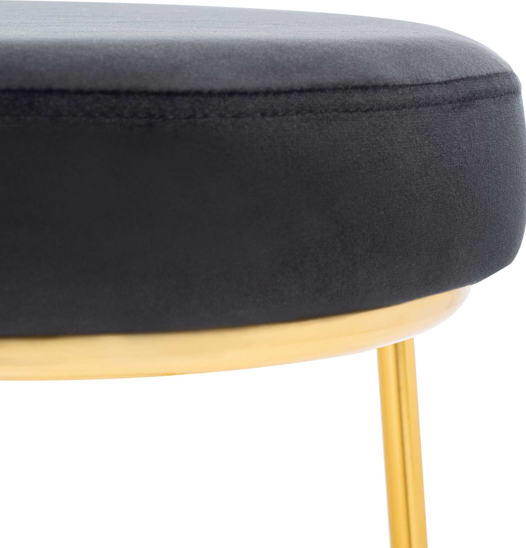 Keely Round Counter Stool Black/Gold - Image 3