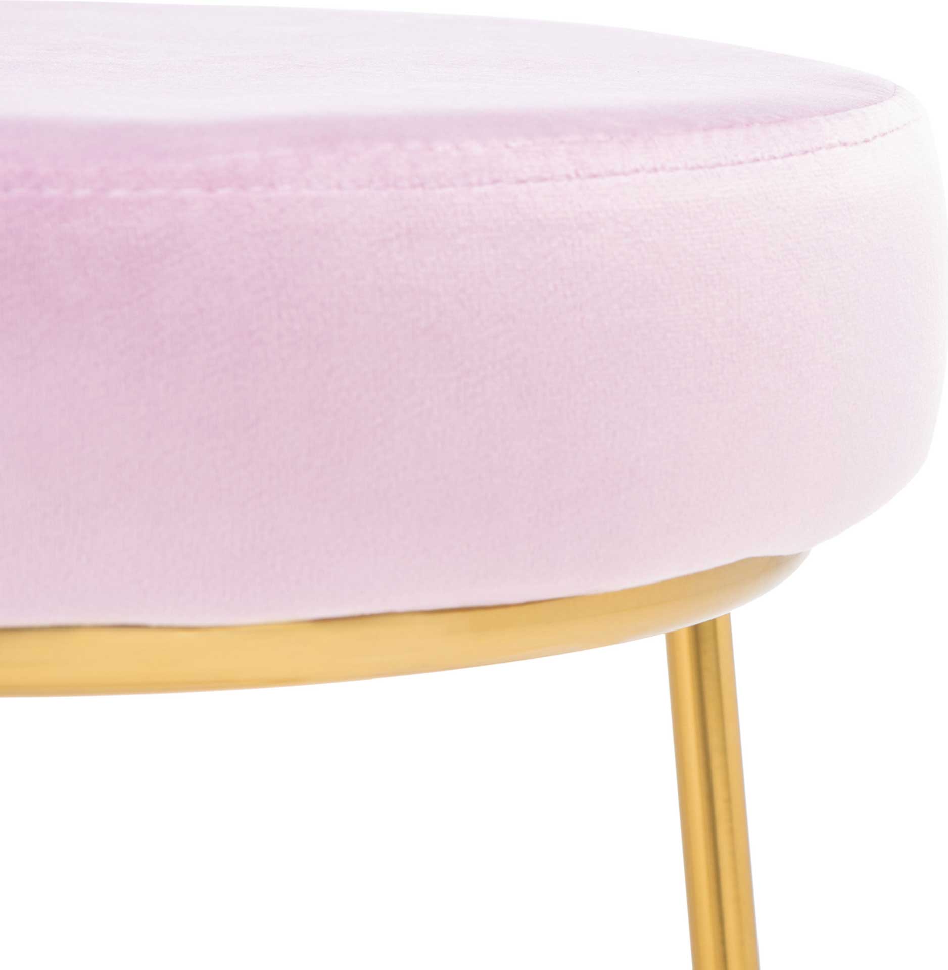 Keely Round Counter Stool Lilac/Gold - Image 3