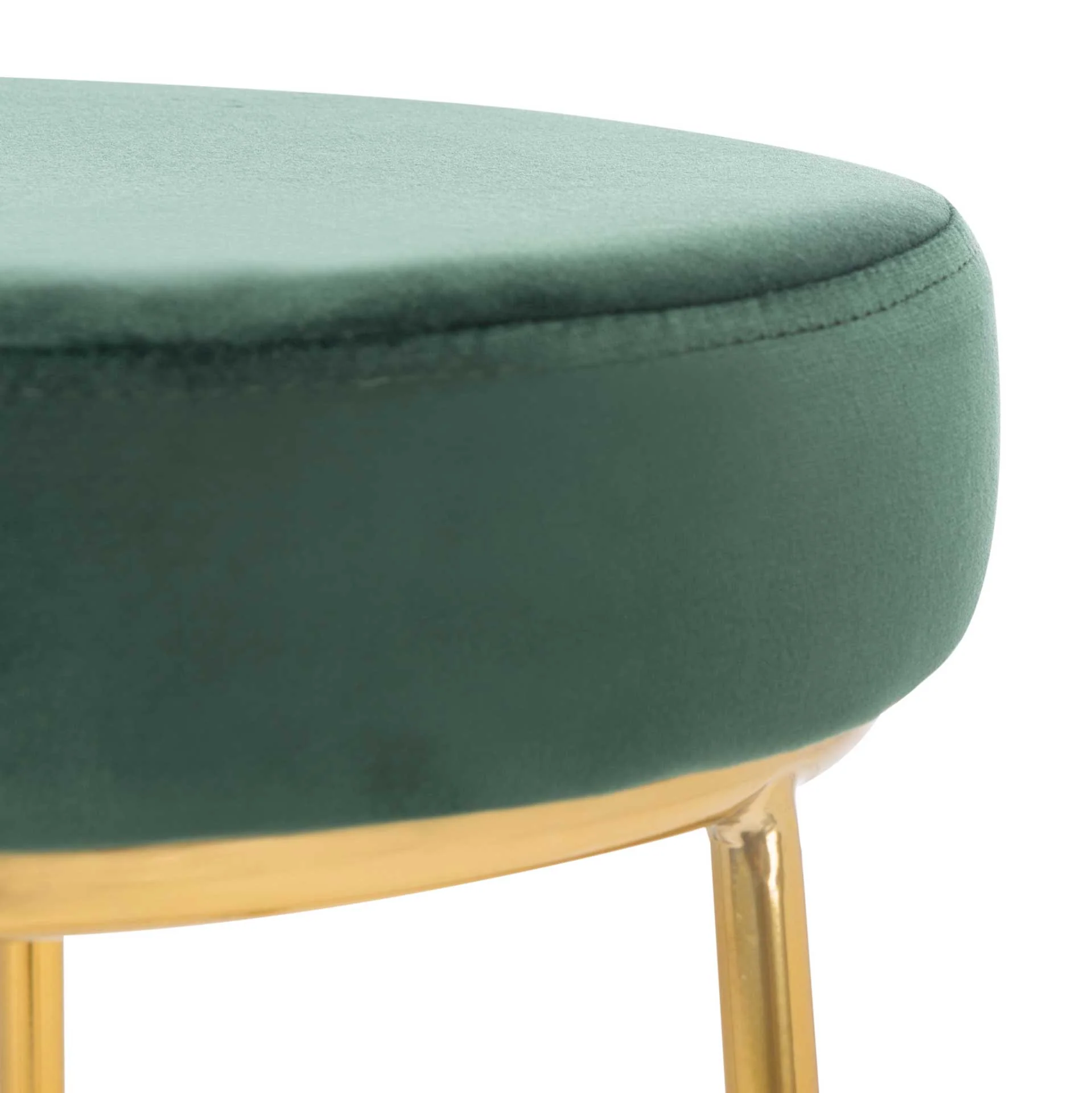 Keely Round Counter Stool Malachite Green/Gold - Image 3