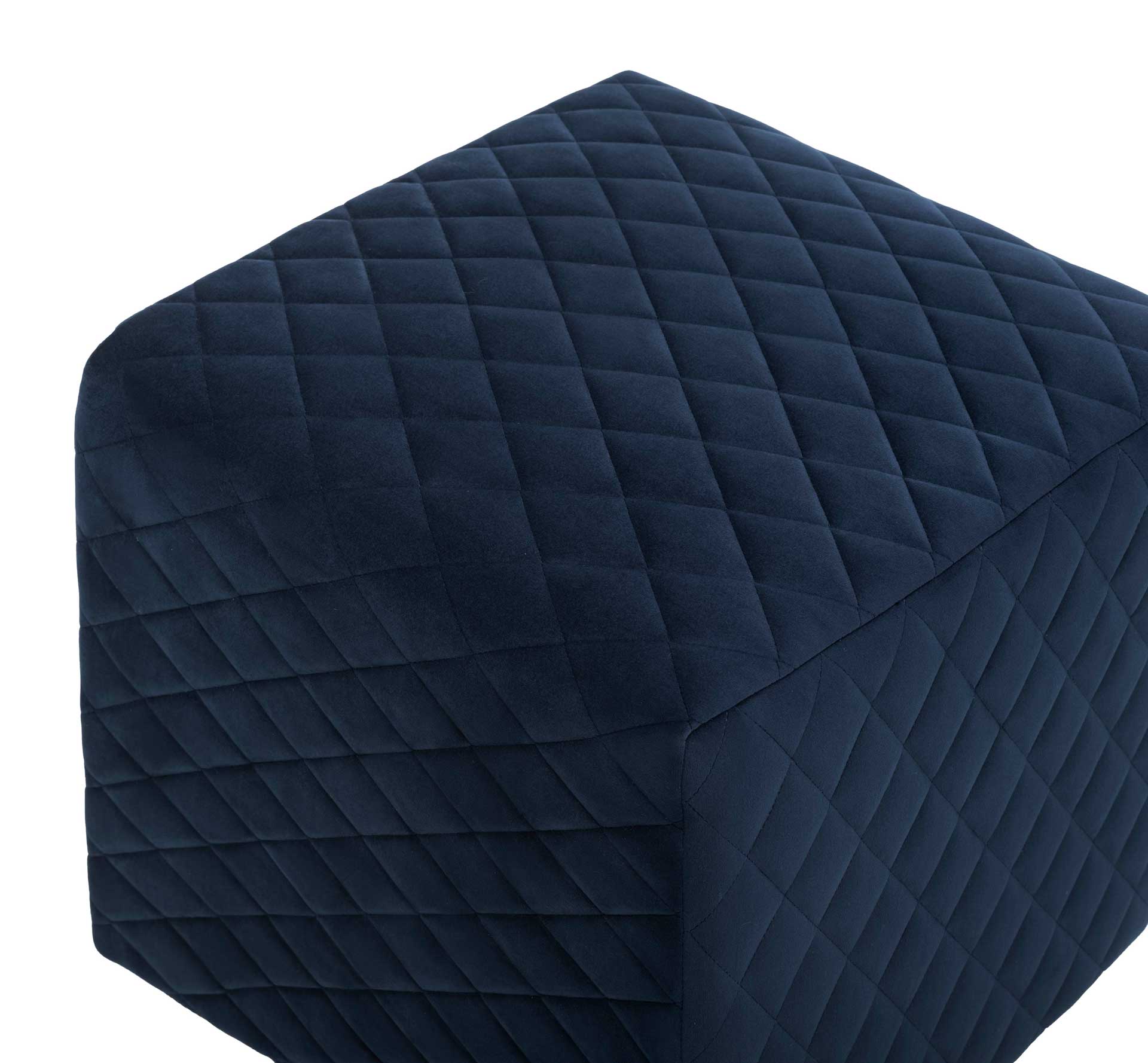 Kefton Velvet Ottoman Navy - Image 3