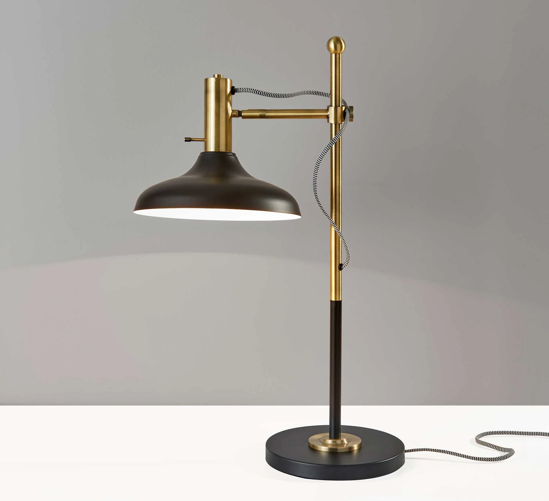 Keith Desk Lamp Black/Antique Brass - Image 2