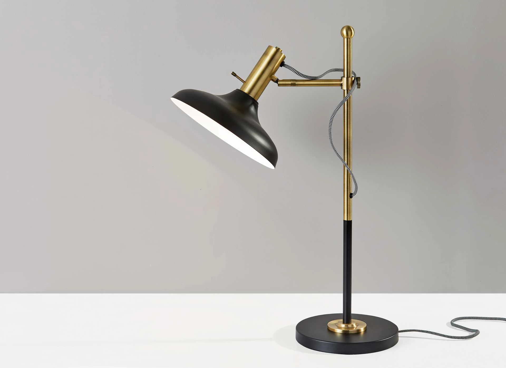 Keith Desk Lamp Black/Antique Brass - Image 3
