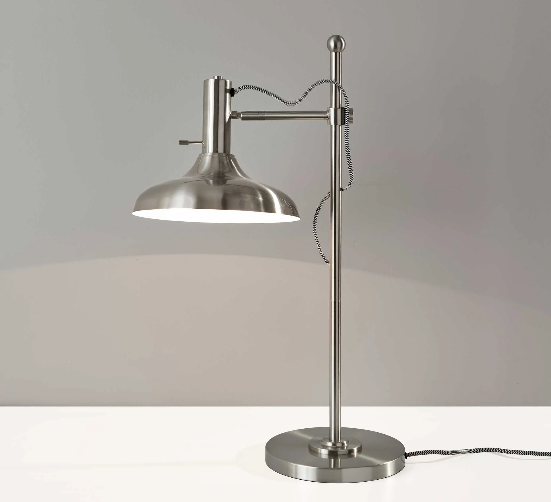Keith Desk Lamp Brushed Steel - Image 2