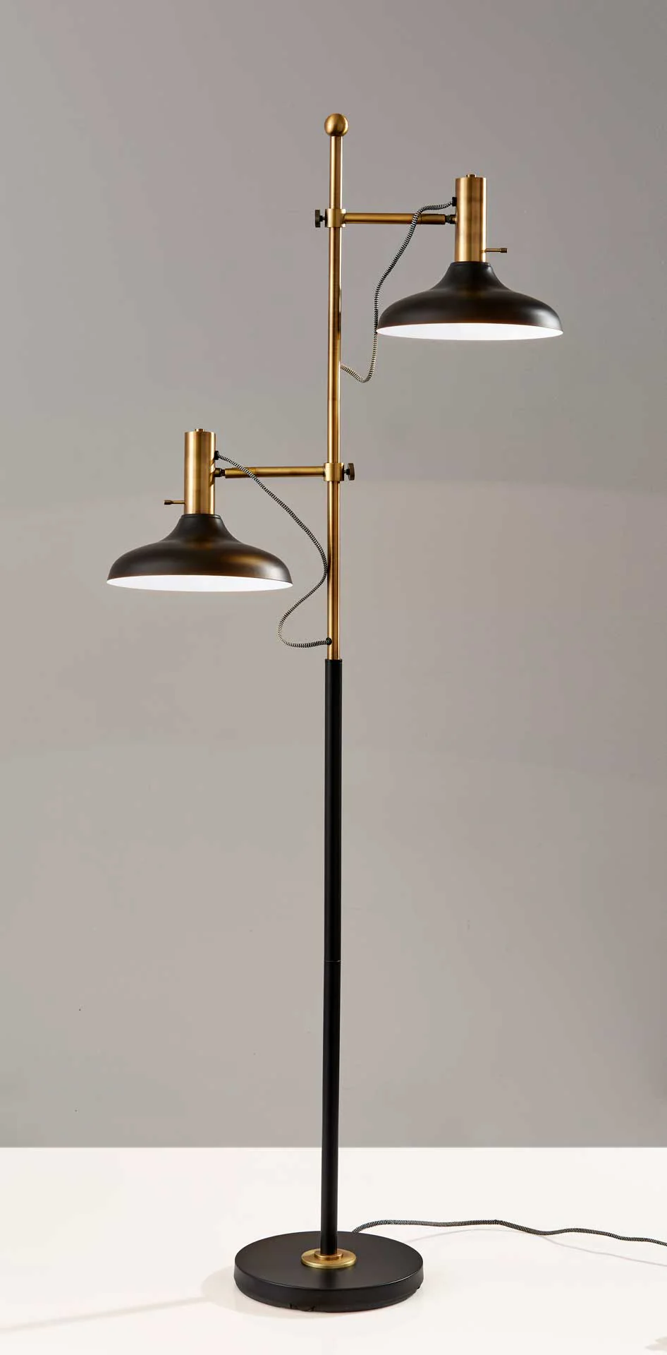 Keith Floor Lamp Black/Antique Brass - Image 2